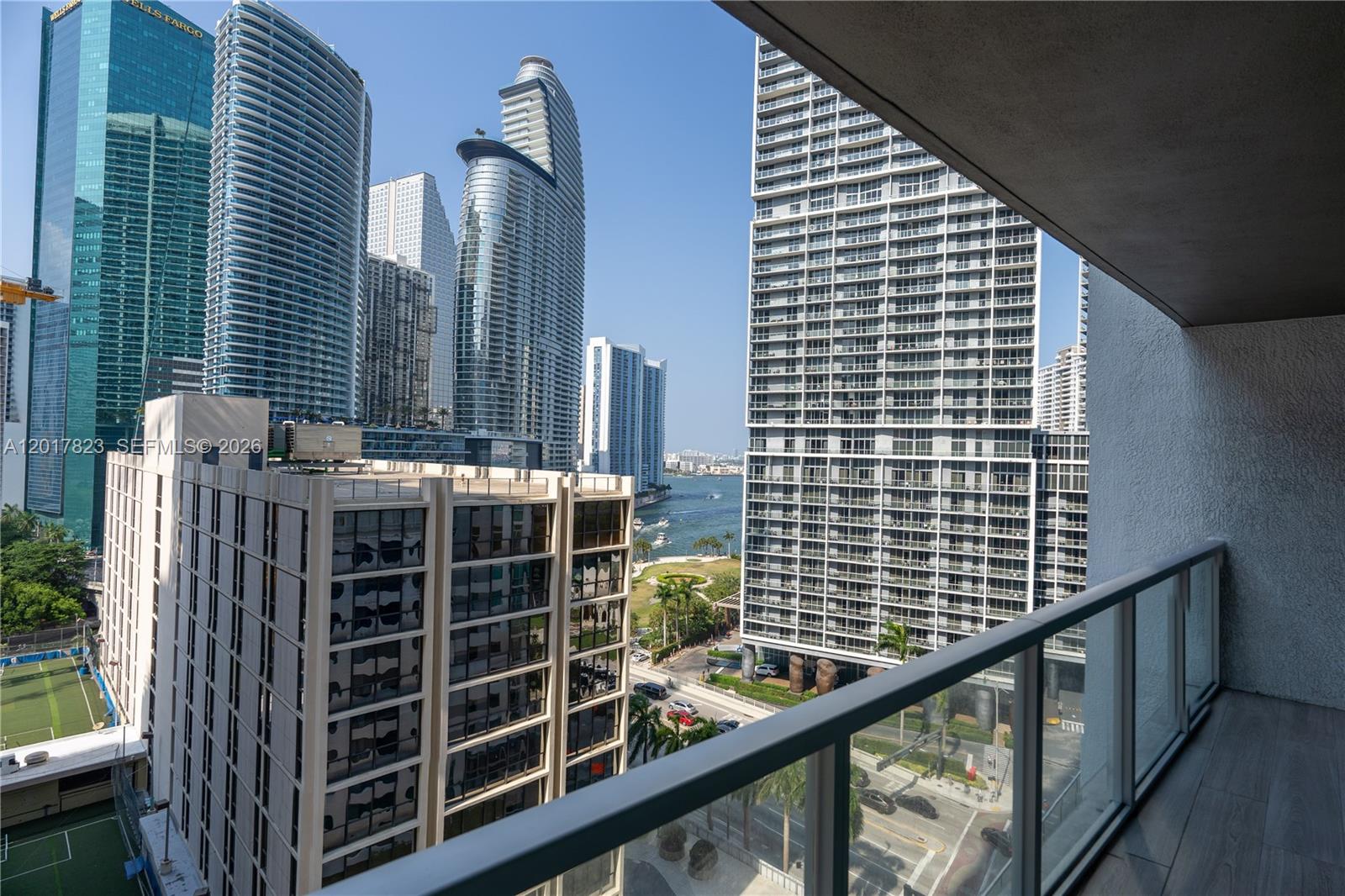 Vacant and ready to move-in remodeled 2/2 at 500 Brickell, move-in ready with quality finishes, Porcelanosa tiles across the unit and large windows in every room. Views of the ocean, pool, and Brickell skyline. Features include motorized blackout and privacy shades, smart thermostat, and smart lighting across the unit. Kitchen has stainless steel appliances with a new microwave and cooktop. New in-unit washer/dryer. AC system with UV-light air treatment. Building amenities: two pools, gym, spa, EV chargers, theater, club rooms, massage room, sunset room, 24-hour security, and valet. Building allows 12 rents/year, min 30 days, which can be perfect for corporate rental.