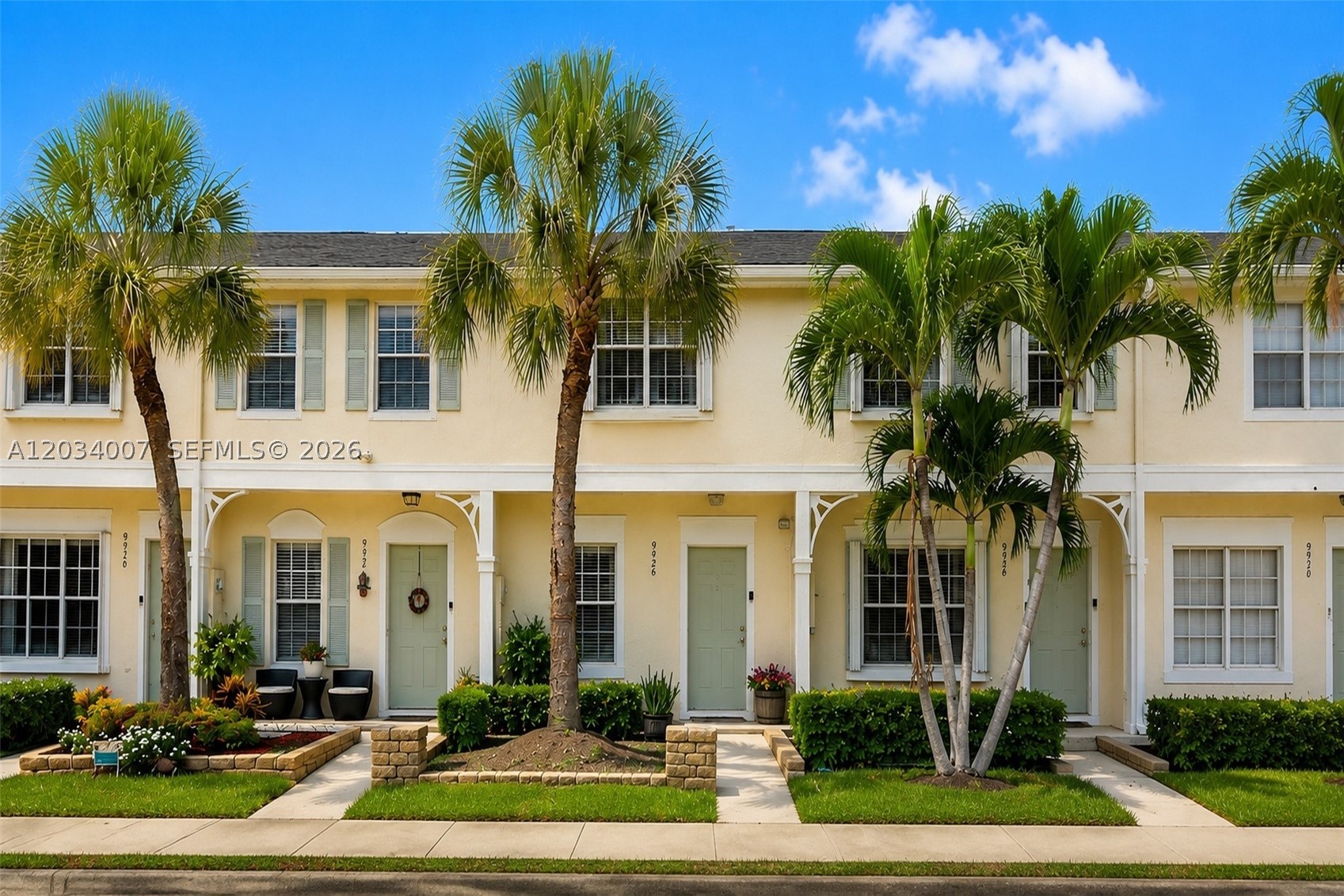 Welcome to this beautifully maintained 2-bedroom, 2.5-bath townhouse in sought-after gated community, Coral Reef Club. The thoughtfully designed floor plan features an eat-in kitchen with granite countertops, ample cabinet space,  stainless steel appliances, a pantry and a full-size washer and dryer for added convenience.
Upstairs, each spacious bedroom offers generous closet space and its own private ensuite bathroom, providing comfort and privacy for residents and guests alike. The updated primary suite showcases stylish finishes, an upgraded shower, dual closets and vaulted ceilings that create an open and inviting retreat.
Enjoy the South Florida lifestyle from your screened-in patio, complete with a private storage closet, perfect for outdoor essentials and additional storage needs. Residents of Coral Reef Club enjoy the security of a gated entrance and community amenities that include a refreshing pool, basketball court and tot lot.
Ideally situated within a highly desired school district, this home is just a short walk to shops and dining and offers convenient access to premier shopping, restaurants, parks, and the Sawgrass Expressway, making it easy to enjoy everything Coral Springs has to offer!