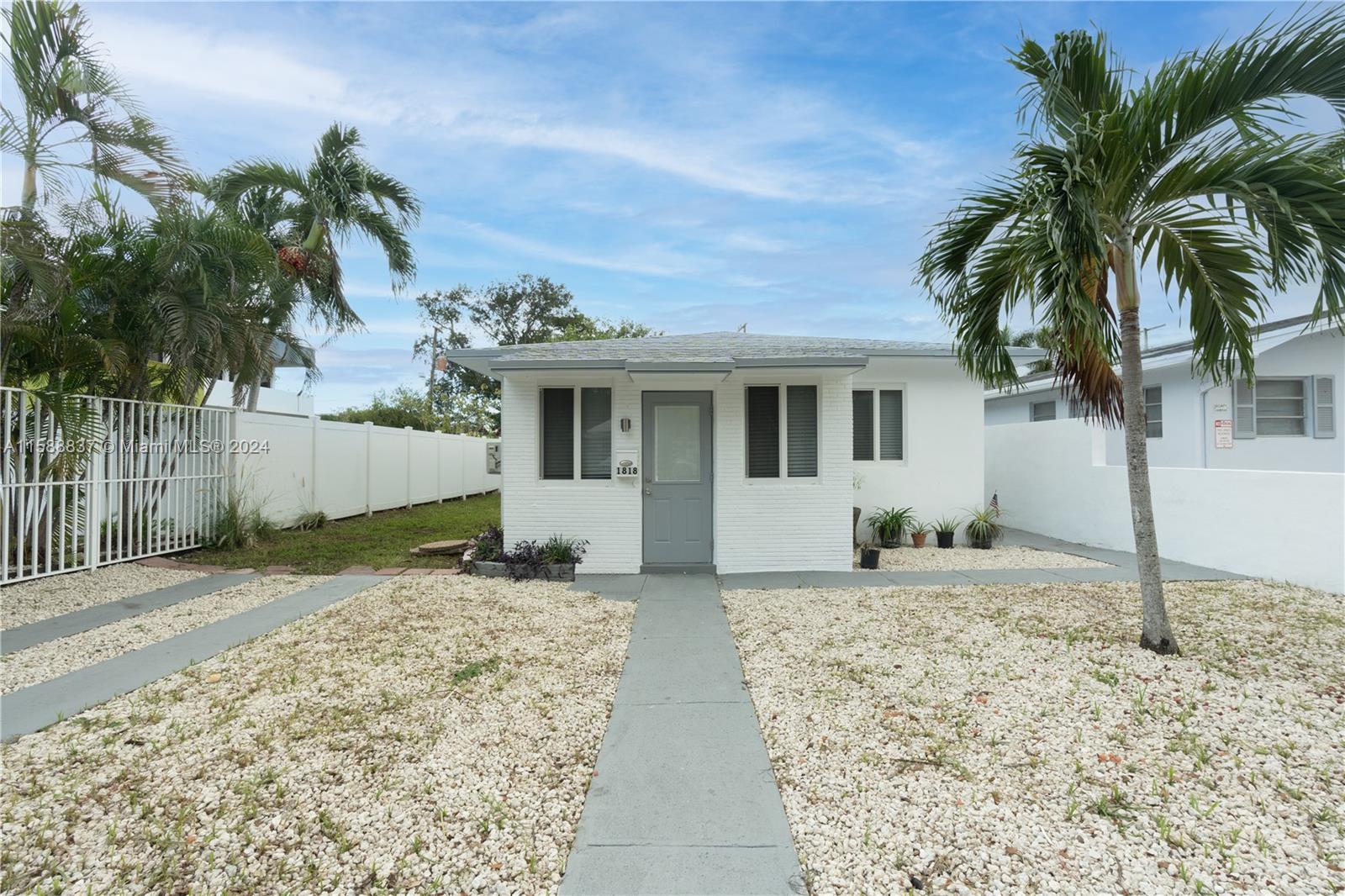 New 2 Bed/1 Bath and 1/1/Studio Unit. The house is across the street from Publix, Chipotle, Starbucks, and many other shops. The property is a short drive to the beach and airport. New Floors -New Kitchen -New A/C - New Roof - New Windows - New Appliances -New Bathrooms -New Paint. The 2/1 is currently vacant but rents for $2,500/Month (last lease). The back unit is currently rented for $1,670/Month. Please reach out with any questions.