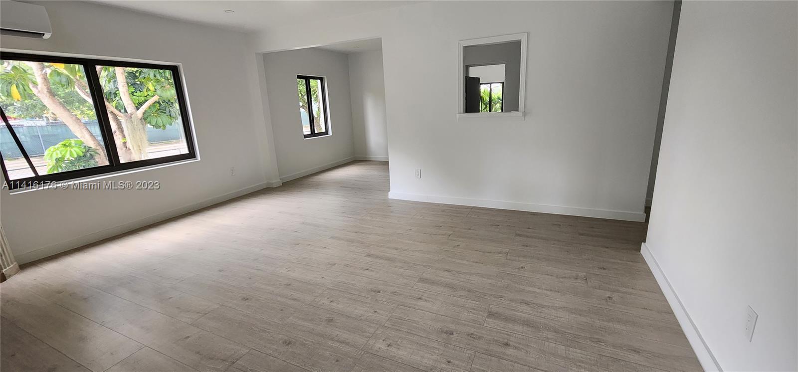 Completely Remolded 2 bedroom 1 bathroom plus den for rent. This home features impact windows, wood floors and very large living room area. Property also has brand new kitchen with cortz counter tops and stainless-steel appliances. The den can be used as an office. Close to Wynwood, mid-town and design district.