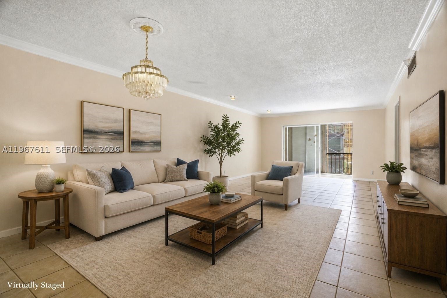 This spacious 2-bedroom, 2-bath condo offers comfort and convenience in a beautifully maintained gated community. Features include an updated kitchen with new cabinets and countertops, tile flooring throughout, and an open living-dining area leading to a large screened balcony with peaceful garden views. The primary suite offers two closets and a new vanity, while the second bedroom features its own bath, a new vanity, and a walk-in closet. Enjoy 24-hour security, a pool, a walking trail, a playground, cable, water, trash, and pest control—all included—in a prime location near the Turnpike, Sawgrass Expwy, Sawgrass Mills Mall, Publix, and Walmart.