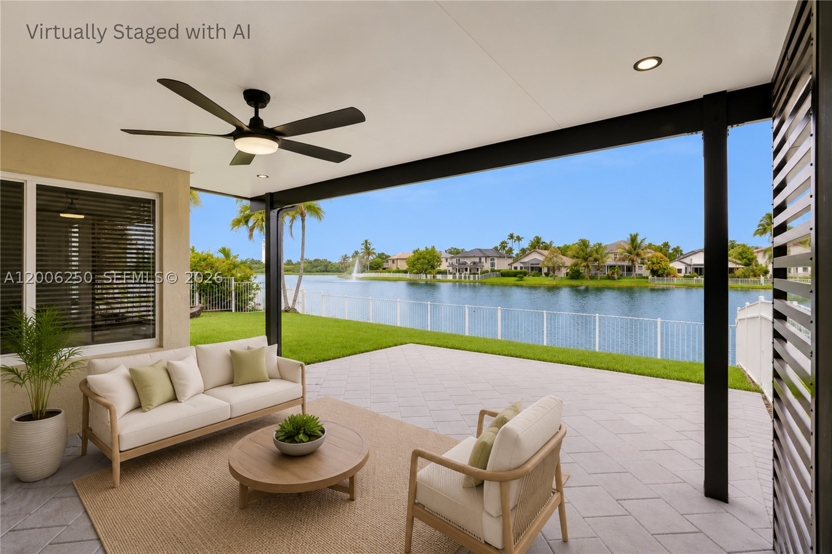 Stunning LAKEFRONT home offering modern upgrades and true MOVE-IN-READY convenience. This beautifully FULLY REMODELED residence showcases thoughtful design and high-end finishes throughout, including BRAND NEW FLOORING that flows seamlessly from room to room. Enjoy peace of mind with a NEW ROOF and complete IMPACT WINDOWS AND DOORS, providing both durability and energy efficiency.

The UPDATED KITCHEN is designed for both everyday living and entertaining, featuring NEW APPLIANCES, ample cabinetry, and a clean, modern aesthetic. A NEW WASHER AND DRYER add extra convenience, making this home truly turnkey. The open and inviting layout allows for abundant natural light, highlighting the home’s fresh upgrades and spacious feel.

Step outside to your own private retreat with a BRAND NEW COVERED PATIO, perfect for relaxing or hosting guests while taking in serene LAKE VIEWS. The backyard offers a tranquil waterfront setting, ideal for enjoying outdoor living year-round.

Additional upgrades include a 240-VOLT EV CHARGER in the garage, perfect for electric vehicle owners, and a NEST THERMOSTAT for enhanced SMART HOME comfort and energy efficiency. Every detail has been carefully updated to blend STYLE, FUNCTIONALITY, and modern convenience.

Located in a desirable community featuring a COMMUNITY POOL and TENNIS/PICKLEBALL COURTS.