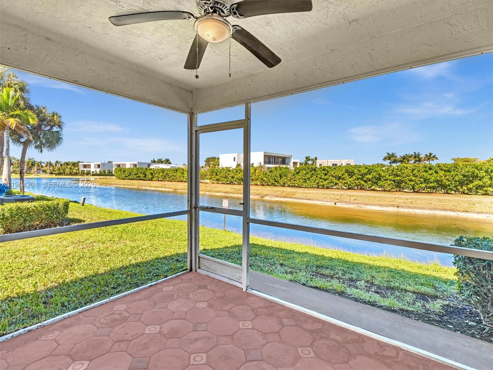 Take advantage of this great value! Charming 2 bedroom/1.5 bathroom corner townhouse with private water views. The kitchen is tastefully upgraded with granite countertops, tiled backsplash and stainless steel appliances. Additional updates include the master bathroom, large neutral tile downstairs and vinyl upstairs. Washer & dryer are inside the unit. The screened, tiled and covered patio allows you to enjoy the outdoors. Large storage closet. Pet-friendly. 1 assigned parking spot and lots of guest parking. New roof 2024. New AC 2025, New electrical panel 2025. Trucks (non-commercial) are allowed. Basic Comcast cable is included in the maintenance fee as well as access to the Bonaventure Town Center Club (additional $400 per year required) with pool, gym, tennis courts, pickleball, billiards, basketball, bocce, bowling, roller skating, etc. Zoned for top-notch schools. Investor-friendly.  No HOA approval required for purchase or rent.