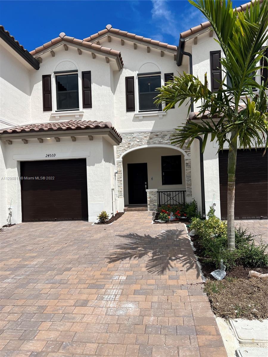 Brand New 3 2/1 TOWNHOUSE with NEST technology, at CORSICA LENNAR COMMUNITY, " AVIGNON model ",
tile floors downstairs and carpet floors upstairs. Laundry located on second floor. New design kitchen with SS appliances .Fenced backyard. Coming up Club House will have swimming pool and playground .Easy access to Florida Keys via FL  Turnpike Exit 9B. Some pet restrictions by HOA weight / breed.