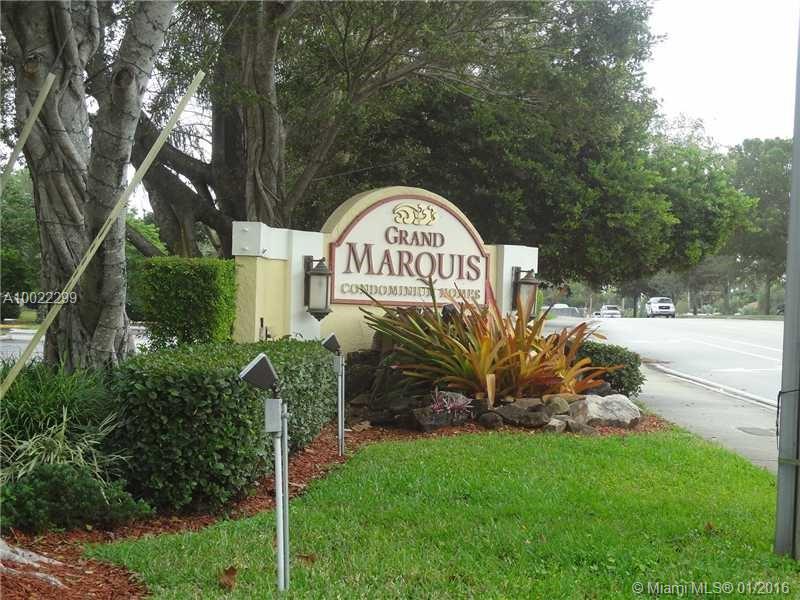 Spacious 1Bed/1Bath apartment located in a prestigious Grand Marquis community in Plantation. Completely upgraded on the first floor.  Wood floor and carpet in the bedroom, newer kitchen cabinets and appliances, washer and dryer in the unit.     Gated community with great amenities.  Tennis court, Clubhouse with pool, Gym and Billiard for entertainment.  Lushly landscaping and foliage.  Easy access to I-95, 595 and the Sawgrass expressway.    Fast association approval.