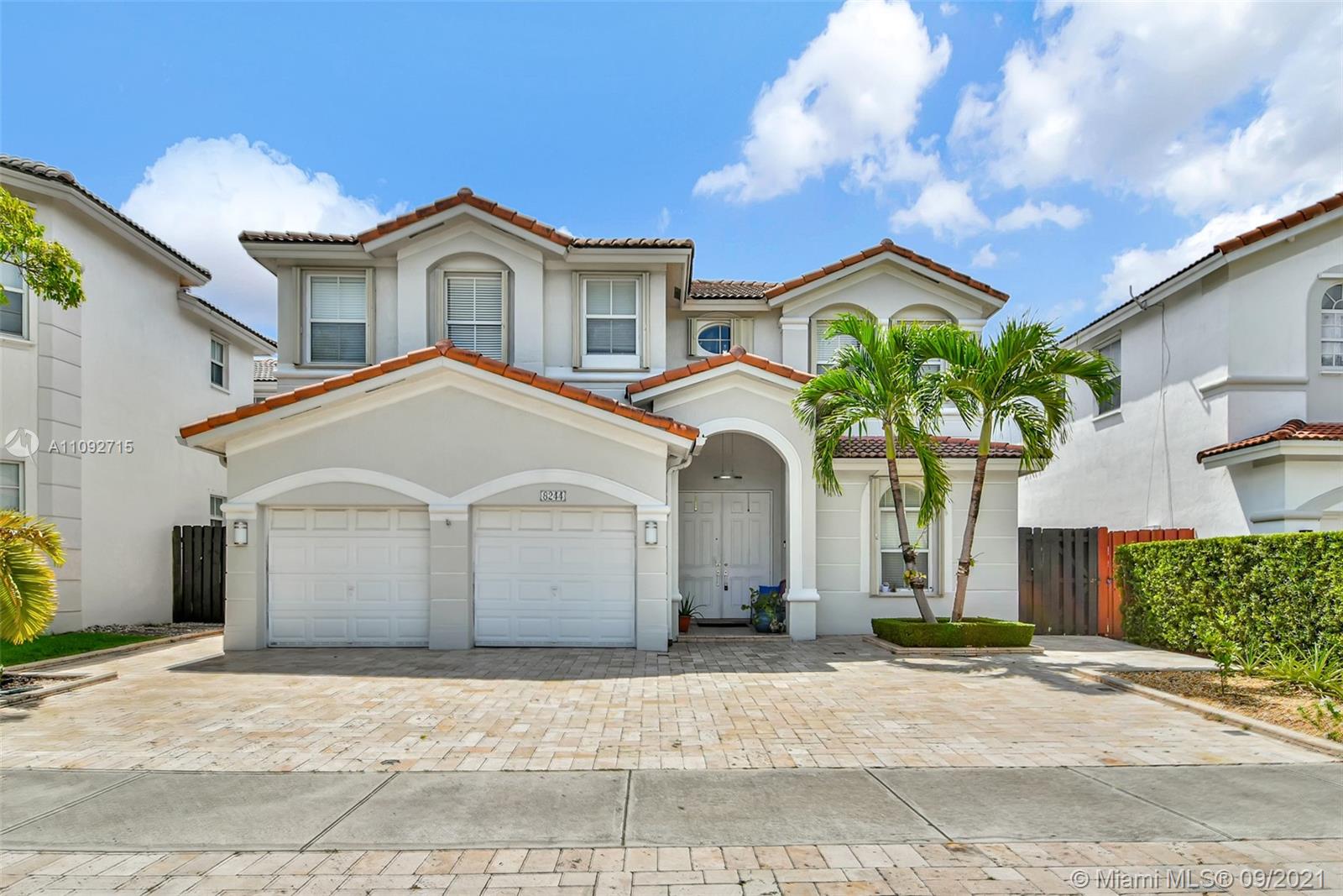 Beautiful home in exclusive Menorca at Islands at Doral. Property features 4 bedrooms and 4 bathrooms. 1 bedroom downstairs. All bedrooms upstairs have a private bathroom. Kitchen with granite countertops and stainless steel appliances. The driveway was expanded to fit 4 cars.