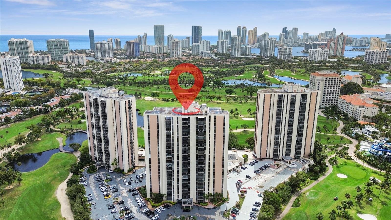 Spectacular Views & Modern Upgrades. Aventura Living at its Best! Experience breathtaking, unobstructed views of the pool and golf course from your private balcony. An ideal setting to start your mornings or unwind at sunset. This beautifully updated residence features impact-rated windows & sliders for peace of mind and energy efficiency, along with a modern interior highlighted by a remodeled kitchen and bathroom. The A/C and all appliances are less than two years old, offering true move-in-ready convenience. 

The building has successfully completed its 40-year certification and showcases a fully renovated lobby, hallways, and elevators. Delivering a clean, contemporary feel throughout. Residents enjoy a full suite of amenities including a pool, hot tub, fitness center, sauna, and dog park. HOA covers water, cable, internet, and security for added ease and value.

Perfectly positioned in the heart of Aventura, you’re just steps from the Aventura Circle, Aventura Mall, and Tidal Cove Waterpark—offering world-class shopping, dining, and resort-style experiences right at your doorstep.