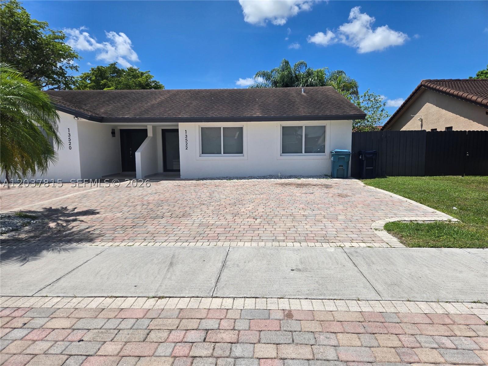 JUST REMODELED!! NEW FLOORS,, NEW BATHROOMS AND FRESHLY PAINTED IN AND OUT,,READY TO MOVE IN TWIN-HOME,, 3 BEDS + 2 BATHS WITH PRIVATE PATIO,,SPACE TO PARK 3+ CARS,, GRANITE KITCHEN COUNTERTOP WITH S.STEEL APPLIANCES,, VERY CLOSE TO THE MILLER & SW 137TH SHOPPING CENTER.