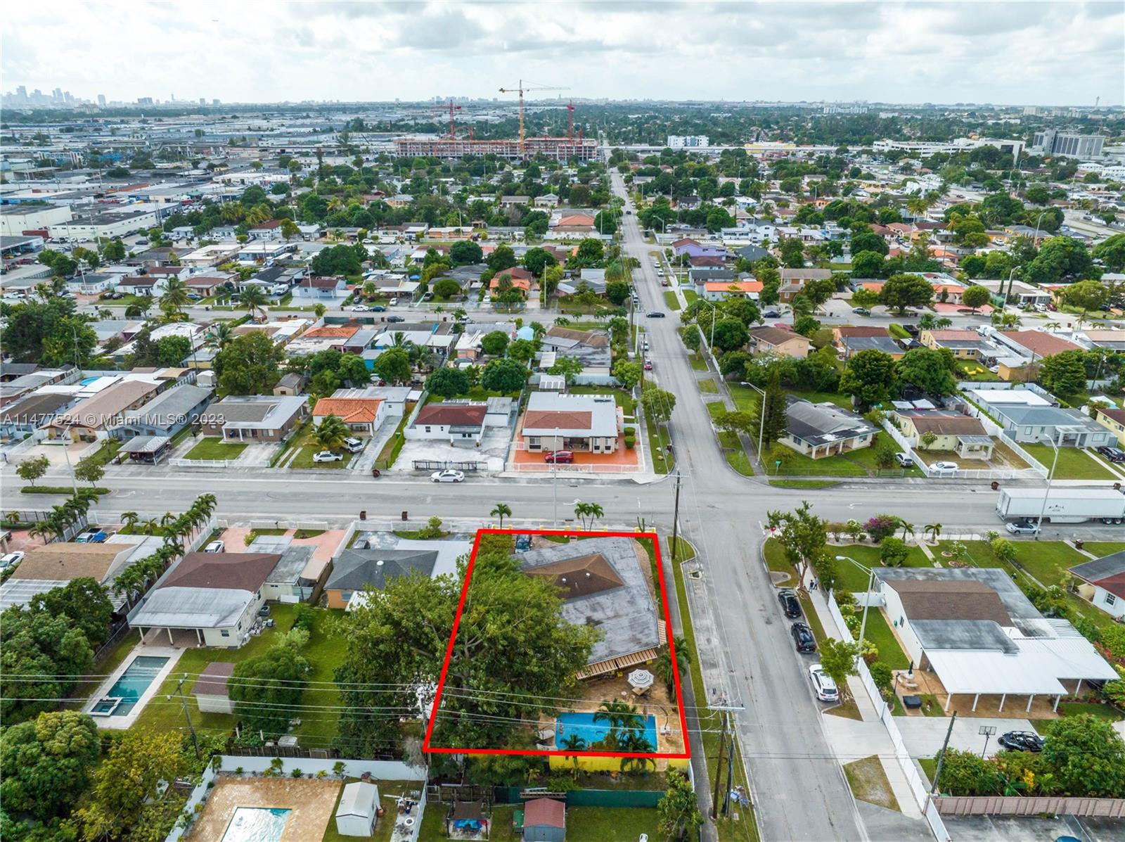 Corner Lot Development Opportunity in The City of Hialeah home located within T.O.D. transit-oriented development Zone. Conveniently located near Tri Rail station and next to several undergoing future major breath-taking developments. Such as MG Developer future Metro Parc Hialeah three tower multi-family 10 story residential mix use apartment project with over 1,600 luxurious rental units. Strategic Properties & Continua Developments future Midtown Park 8 story residential apartment project with over 612 luxurious rental units. The Bec Group future 1025 Metro & 1067 Motion 10 story residential mix use apartment project with over 283 luxurious units. Lot size is 9,551 with great potential for growth Perfect for an investor looking to position themselves in a redeveloping city.