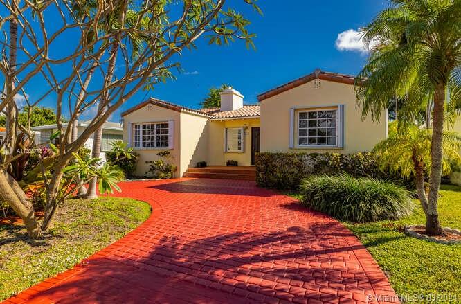 If you are looking for the comfort of 4 bedroom and 3 bath and the relax of a lush yard with beautiful pool, this is the house you have to see! This charming home features remodeled bathrooms, elegant oak wood floors, open gourmet kitchen, a very well designed layout and one of the most fantastic backyards in Surfside. Live in this beautiful home in one of the most desirable neighborhoods of South Florida. Surfside has it all; a beautiful beach, a complimentary community center exclusive for residents, great restaurants, Publix supermarket, banks, retail, rated A Public schopl at Bay Harbor Elementary and Middle ,  and much more!
