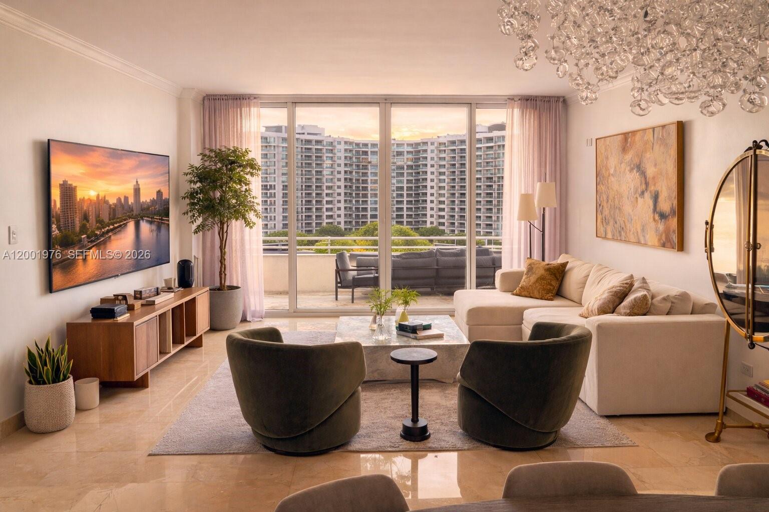 Elevate your lifestyle in this beautifully maintained 2-bedroom, 2.5-bath residence on the 9th floor of prestigious Brickell Key, offering 1,734 sq ft of refined living space and captivating water and skyline views. Expansive floor-to-ceiling glass doors flood the home with natural light and open to a spacious private balcony—perfect for enjoying serene bay vistas and vibrant city sunsets. The thoughtfully designed layout features generous living and dining areas ideal for both relaxing and entertaining. The oversized primary suite offers direct balcony access, ample closet space including a walk-in, and a luxurious en-suite bath. This residence blends comfort, space, and elegance in one of Miami’s most exclusive island communities, complete with resort-style amenities, 24-hour security, and a tranquil waterfront setting just moments from the heart of Brickell.