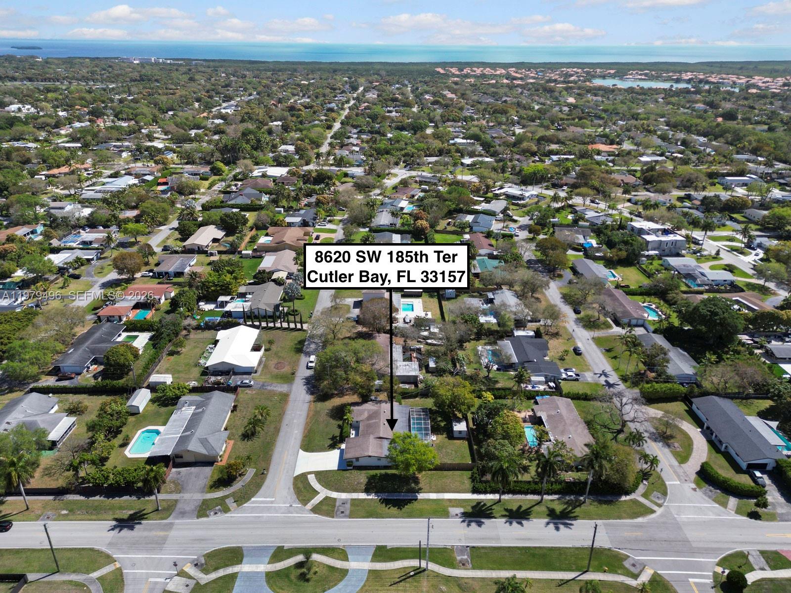 NO FLOOD ZONE- Welcome to highly desirable North Cutler Bay & the perfect home for enjoying South Florida living! This beautifully maintained 4-bedroom, 2-bath home with a 2-car garage sits on a rare oversized 15,000 sq ft lot and features a screened-in pool and a fully fenced, private backyard—ideal for entertaining, relaxing poolside, or hosting family and friends. Inside, the home offers a spacious functional layout  & includes a bedroom with its own private entrance on the opposite side of the home, perfect for guests, in-laws, or a home office. The expansive lot provides plenty of space for boats, RVs, and all your outdoor toys. A detached shed with electric offers excellent extra storage, workshop space, or potential office conversion. Lovingly cared for by the same owners for 25 years. Located in a highly desirable neighborhood close to A-rated schools and just minutes from Palmer Trinity School.  Our community has many family events hosting golf cart parades, chili cook-offs, wing-fests and more. Located near downtown Cutler Bay, the Turnpike, and popular Black Point Marina. Bring your offers.