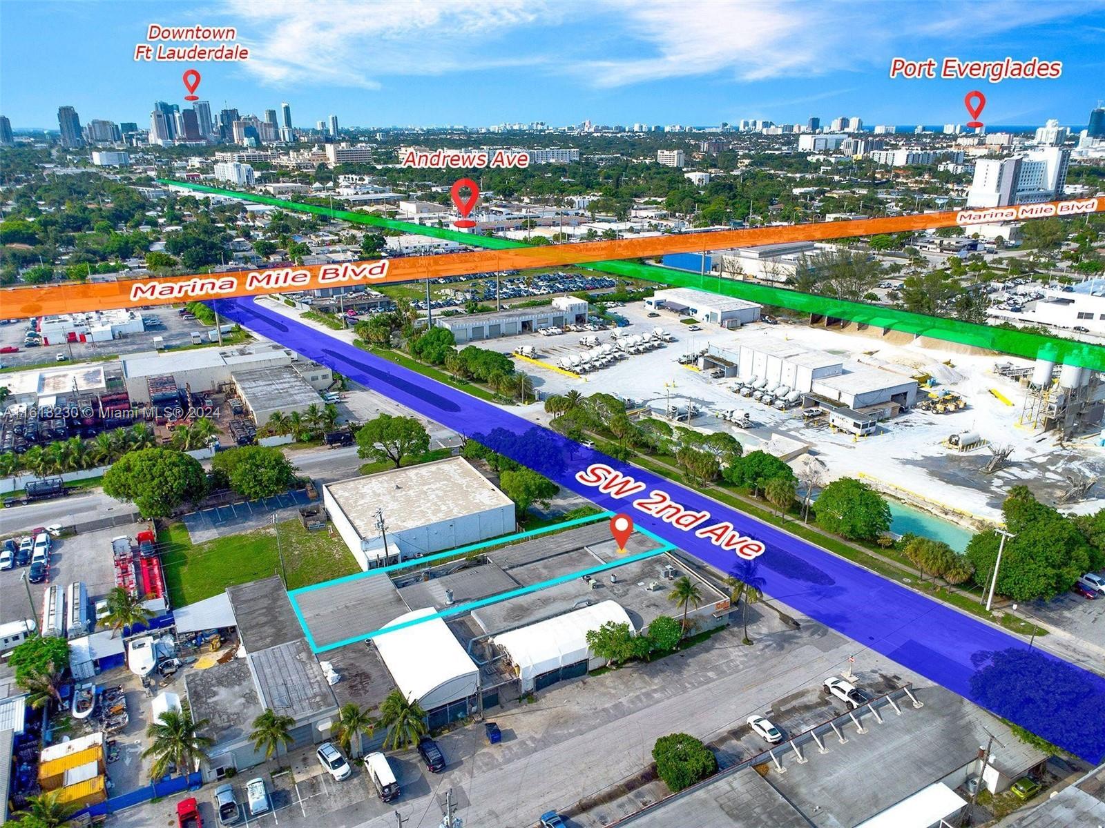 Located in the heart of Fort Lauderdale, a versatile warehouse facility with endless possibilities. The property consists of two contiguous parcels, boasting two detached buildings that total 4,815 Sq Ft. The office and warehouse space features four drive-in doors, ideal for easy loading and unloading of goods. Power options include both 3-phase and single-phase. Additionally, the facility is equipped with a permitted spray booth measuring 15' wide by 24' long, perfect for automotive or paint spraying. The 9' and 10' clear ceiling heights provide ample space for storage and equipment. The property is surrounded by a fenced-in yard, ensuring secure storage and parking for up to 5 vehicles, plus additional public parking spaces available via a nearby city of Fort Lauderdale project.