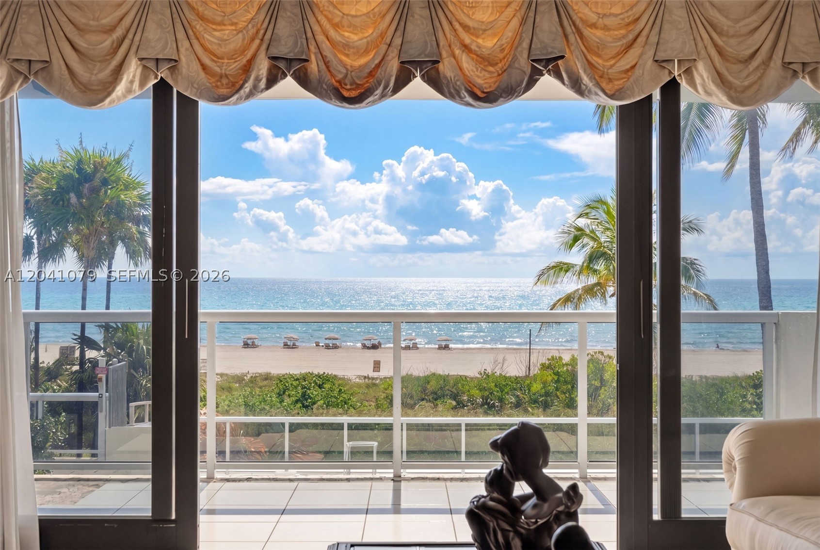 DIRECT OCCEAN RESIDENCE, Intracoastal and Bay views from this Gorgeous SE Corner Beauty with 3 Balconies and 1,900SF! 3 Balconies showcase the Panoramic Views.  Full Bronze Impact Windows and Doors.  Formal Foyer, Marble Flooring, Huge Closets, Side-by-Side Washer/Dryer, Great Amenities, Beach Access, Lap Pool AND Recreational Pool / Spa, AWESOME Gym, Complimentary Beach Service with 2 Chairs/Umbrella!  1 Deeded Garage Parking space and 1 Valet!