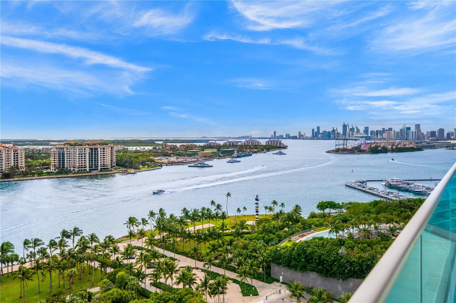 Welcome to paradise at Portofino Towers in Miami Beach's exclusive South of Fifth neighborhood. This rarely available 01 line offers unobstructed views of the ocean, Government Cut, Fisher Island, downtown skyline & Port of Miami. This 3-bed, 2.5-bath, features a semi-private foyer, a spacious floor plan w/ floor-to-ceiling windows, 2 large terraces to enjoy sunrise & sunset views, a large primary suite with dual walk-in closets & separate shower & tub. The kitchen has a convenient breakfast nook & laundry room w/ brand new washer/dryer. Building amenities include 2 pools, tennis courts, full floor gym & spa, dog park, 3 party rooms, valet parking 24/7 & concierge services. 2 Parking Spots. The building has gone through a complete updated renovation & special assessments are paid in full.