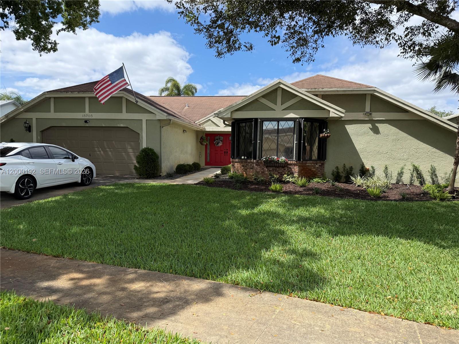 This HIGHLY DESIRABLE 5 Bedroom + 3 Baths + Pool + 2 Car Garage home has it all in New River Estates! A+ school district. The sparkling pool and EXPANSIVE backyard is welcoming from the time you walk into the home. The WELCOMING updated kitchen features a large pantry, Stainless Steel appliances, white cabinets, granite
countertops with breakfast area and family room. Kitchen has porcelain tiles that look like wood planks. Social areas are tiled. Laminate floors in bedrooms. Updated bathrooms. One is a cabana bathroom. Enjoy your TRANQUIL outdoor living spaces with screened pool area and additional covered patio with hot tub. Full fenced yard. Water-saving sprinkler system with dedicated deposit. Roof is  2008 / AC 2021 /  water heater from 2025 / new washer & dryer. Other added features include updated interior electrical panel, partial hurricane accordions, oversized driveway with ample parking. Additional workshop/shed on side of home. Owner in home. Showassist for appointment.