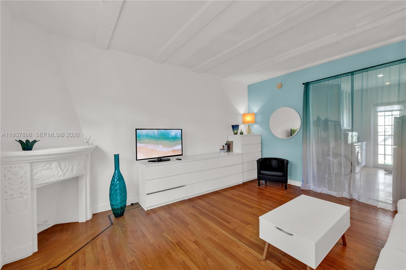 Beautiful fully furnished junior 1 bedroom apartment ideally located in the heart of South Beach. AMAZING LOCATION!...ONLY 1 block away from Lincoln Road, 2 blocks away from the BEACH & 8mn walking distance from the Flamingo Park...unbeatable location! This charming high ceiling unit with a fake fire place was entirely painted back 8 months ago. It has a brand new washer, and also brand new impact windows, doors and A/C unit. This unique Art Deco building, with its tropical trees & fountain, was fully renovated, restored and painted back. RARE ASSET, the unit has it is own back door entry and PATIO! Something really unique and rare in South Beach. Assessments were fully paid by the owners. A HUGE plus when most of buildings in South Beach are dealing with huge assessments right now. The unit is tenant occupied. Lease started in November 2025 for a 1 year lease. Really good rent, $2000/month.