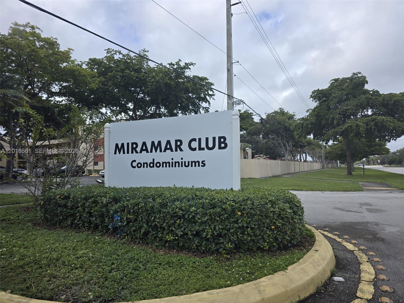 Beautiful 2-bedroom, 2-bath unit located in Miramar Club. Ideal for investors or end-users. Features a 100% brand-new kitchen, fresh paint throughout, updated closet doors, washer and dryer inside the unit, 1 assigned parking space, and ample guest parking. Conveniently located close to shopping, schools, and the Turnpike. Great opportunity in a well-located community. Seller motivated! Unit is part of a portfolio sale.