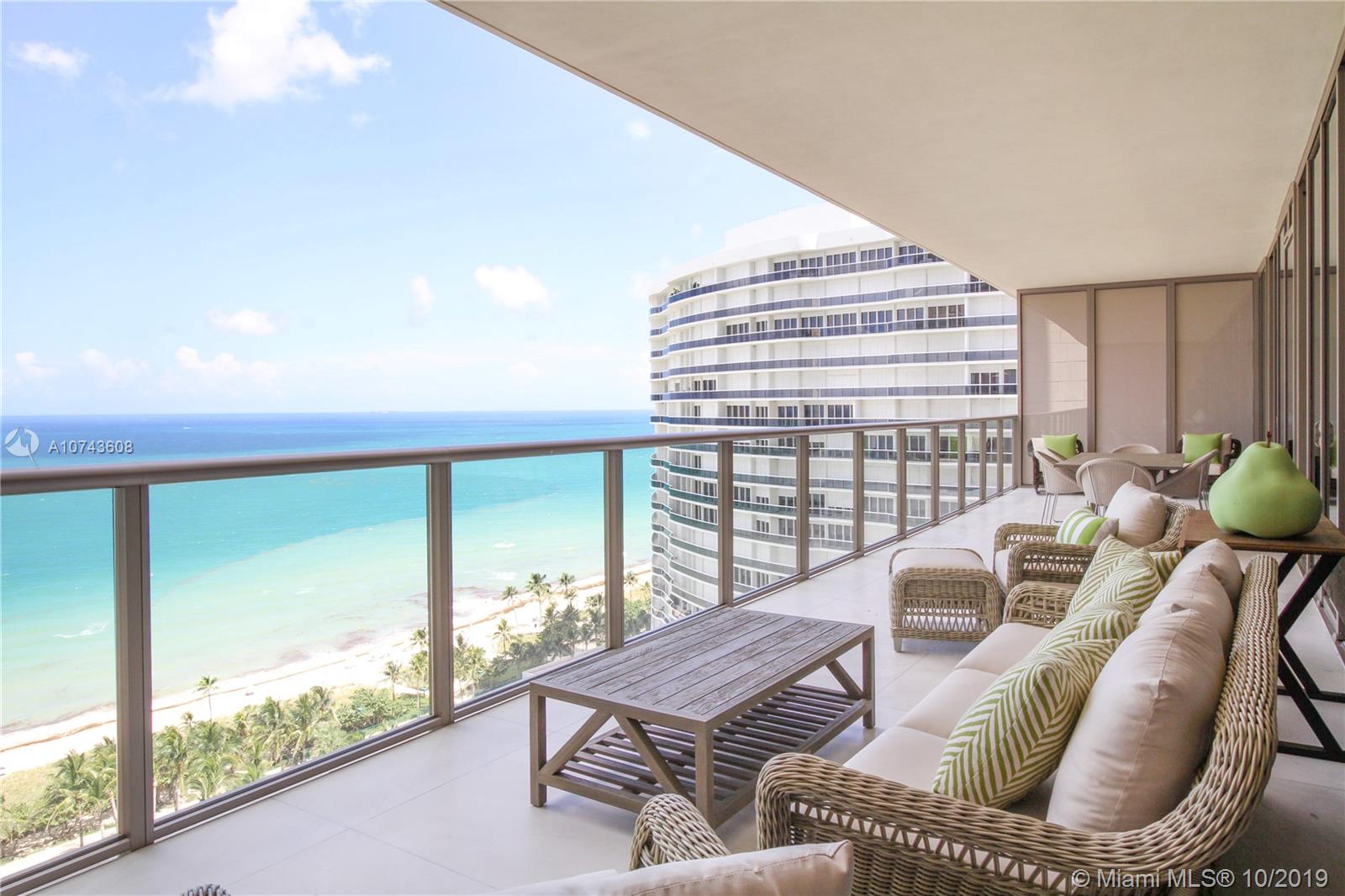 Spectacular Oceanfront residence with breathtaking, unobstructed views of the Atlantic Ocean, intracostal and city skyline.
Immaculate 3 bedrooms, 3 1/2 bathrooms flow through residence with marble flooring and high end appliances.
Enjoy the St. Regis luxury lifestyle and all the exclusive amenities at this magnificent Bal Harbour Residence.Professionally decorated and tastefully designed. Across from world renowned Bal Harbour Shops. Please see broker's remarks for availability.