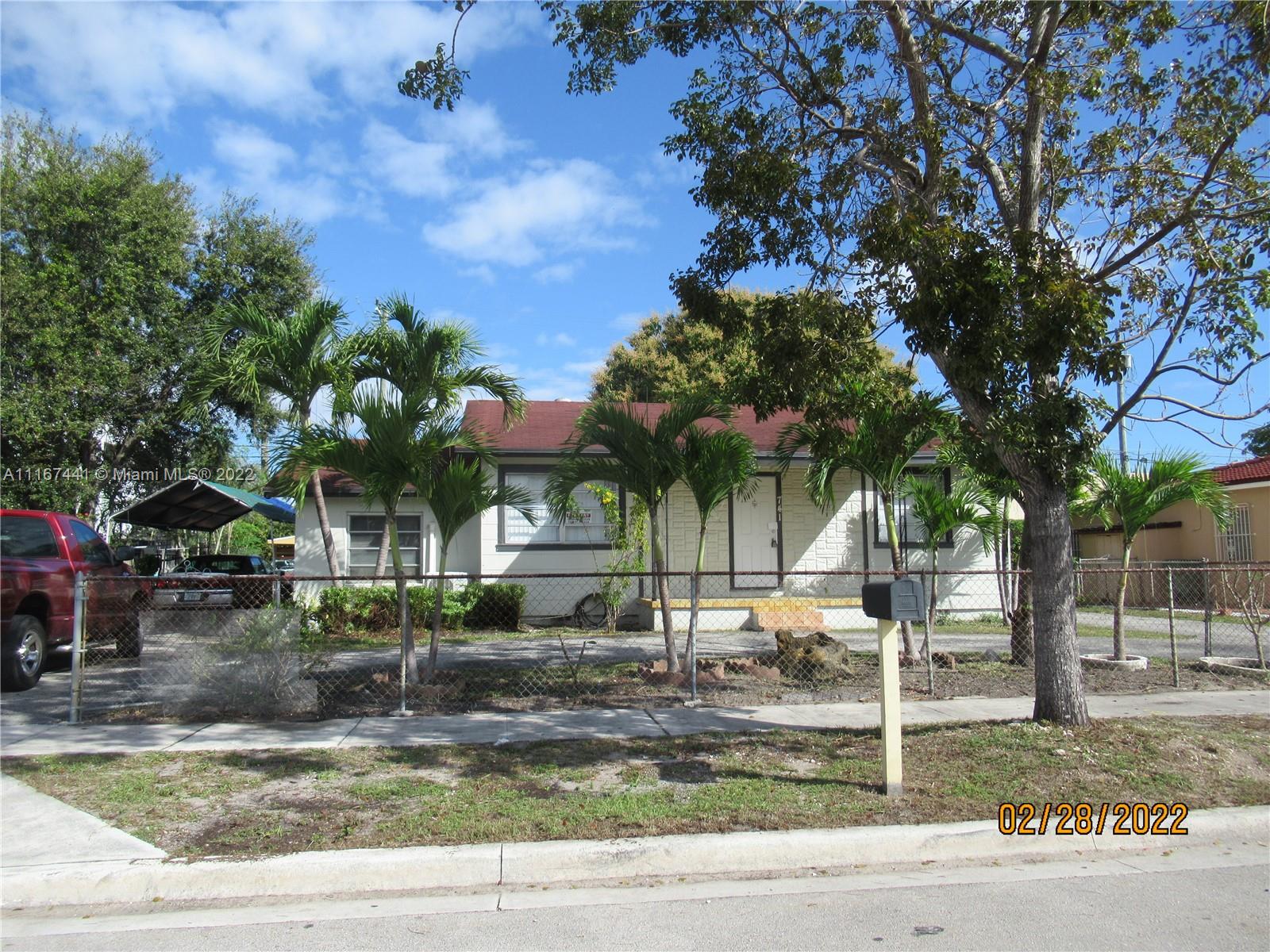 Beautiful, spacious, 2 bed 1 bath house with huge backyard!  Hialeah treasure, right off of E 8 Street and off of 7th Avenue. Freshly painted, new HVAC system, fenced large yard, tile throughout and driveway!  Available immediately, must have valid proof of income for past 3 months.  Rapid screening available for immediate move in! No pets!  Tenants must pay landscaping, electricity and water for side unit as well as the main house.
