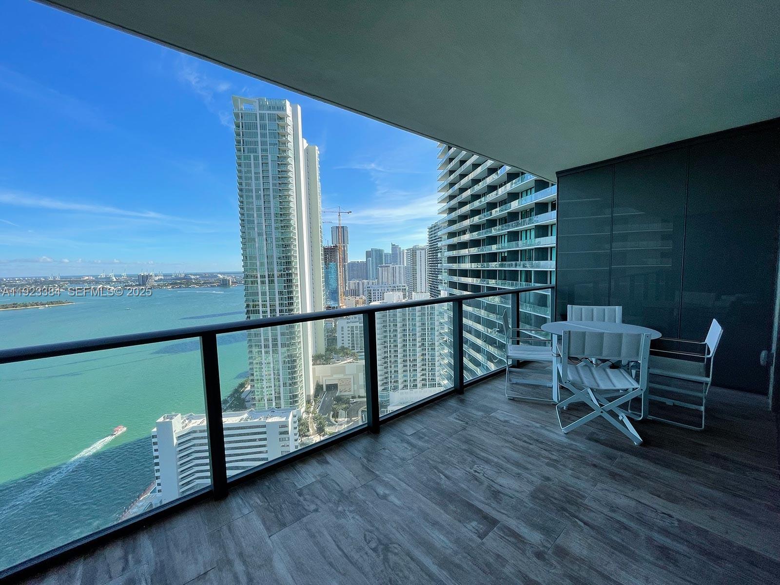 Discover this exquisite, fully furnished or unfurnished 2-bedroom, 3-bath residence at Paraiso Bay. Each bedroom features built-in closets, while the master suite’s open bedroom/bath concept creates a luxurious retreat. The airy, open-plan living area flows onto a generous balcony—perfect for savoring breathtaking bay views and Miami’s famed sunsets. Situated in the heart of it all, you’re minutes from South Beach, Downtown, Wynwood, the Design District and Brickell. Unit is rented for $5,600 until 02/12/2027