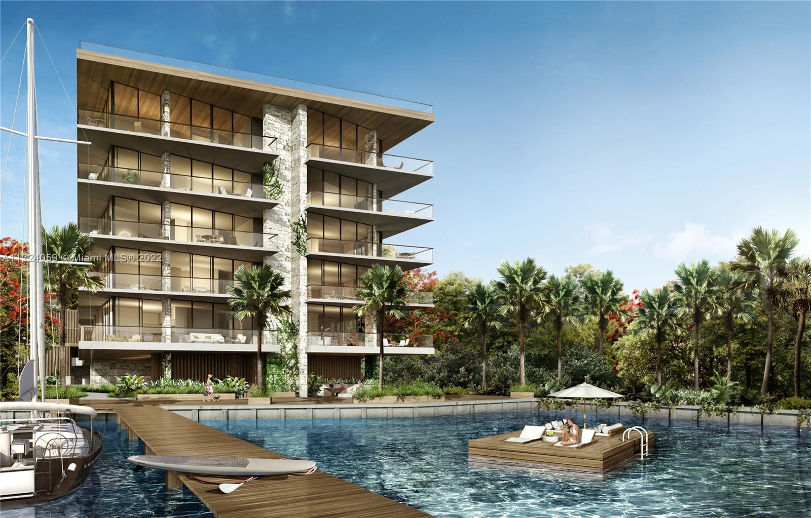 A rare opportunity to live in the best penthouse at The Fairchild Coconut Grove.  Come inside this 4 bedroom, 5.5 bathroom plus service quarters residence offering spectacular SE water views from all its rooms. This residence has approx. 13 ft of ceiling height with floor to ceiling windows. This residence has several custom upgrades including custom floors, Poliform closets through-out, Crestron lighting/AC controls, a large storage unit, and parking for three cars. The Fairchild is a full service building with Concierge, Porter, Valet parking, full gym/spa with hammam, roof-top pool with cabanas, summer kitchen with grill area, and outdoor cinema. Private Boat slip comes with this one of a kind residence. Fairchild is a boutique waterfront building with only 26 residences.