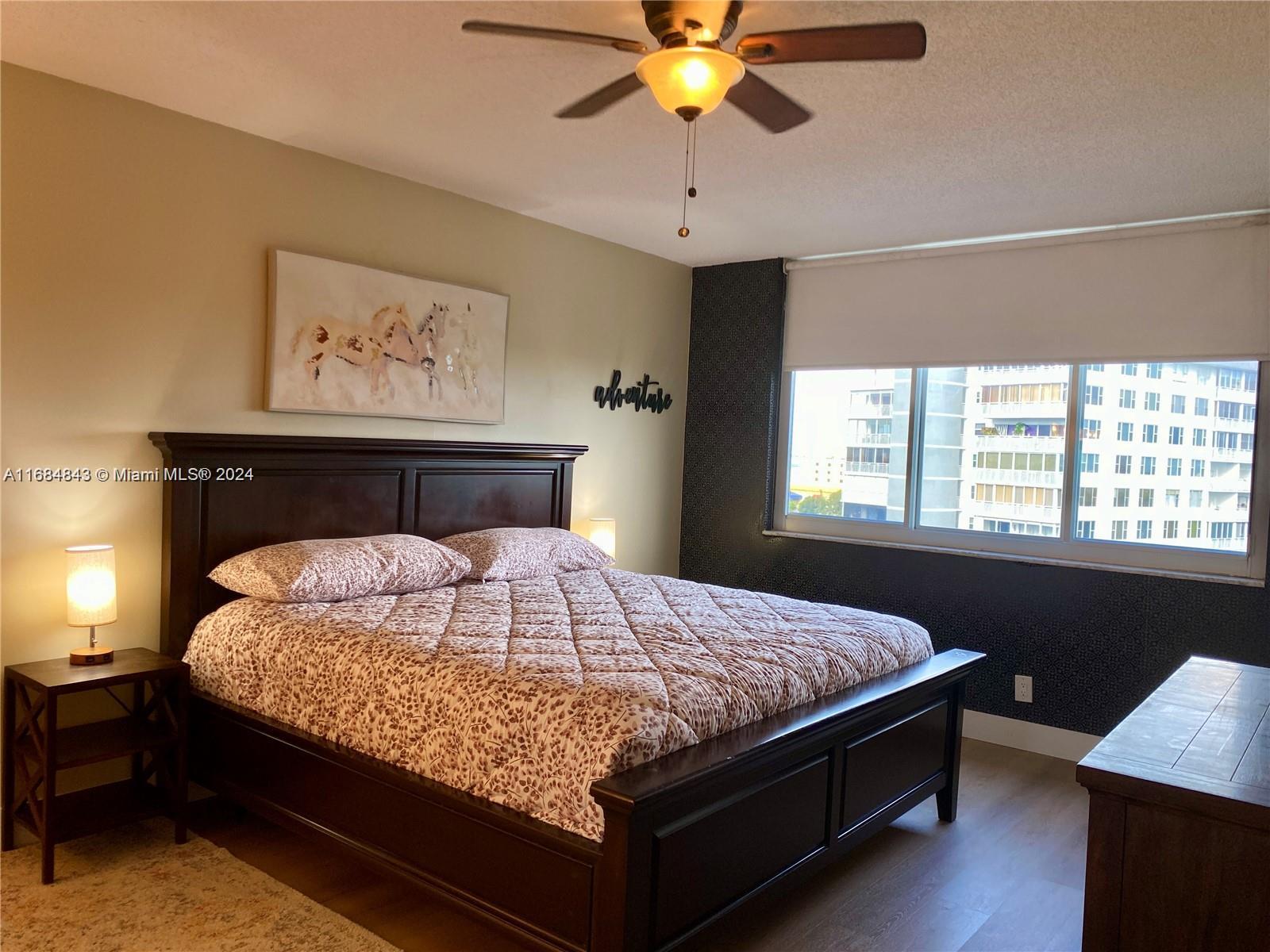 RARE OPPORTUNITY TO RENT A TURN-KEY 2/2 BEDROOM IN ALL AGES BLDG HILLCREST #24! FULLY RENOVATED
AND TASTEFULLY DECORATED/FURNISHED. ENJOY THE SUNRISE AND THE SUNSET REFLECTIONS ON THE SKYLINE
BUILDINGS FROM THIS HIGH-RISE UNIT. BEAUTIFUL KITCHEN W/WHITE CABINETS AND OPEN SHELVING.
RENOVATED BATHROOMS W/LUXURIOUS WALLPAPER ACCENT. WALK-IN+MANY CLOSETS. NEW LAMINATE FLOOR IN BOTH BEDROOMS; TILE IN KITCHEN AND BATHROOMS; WOOD FLOOR EVERYWHERE ELSE. SERENE POOL AND GARDEN VIEWS FROM PATIO W/ROLLER SHUTTERS. SECURE 7-11HR CONCIERGE. ENJOY THE PARK WALKING TRAIL, NEW CLUBHOUSE W/KITCHEN, FLAT SCREEN TVs & BBQ AREA PLUS TENNIS AND PICKLEBALL COURTS. EXCELLENT LOCATION NEAR ALL, 15 MIN TO THE BEACH. YOU'LL LOVE THIS WONDERFUL CONDO! JUST BRING YOUR TOOTHBRUSH!