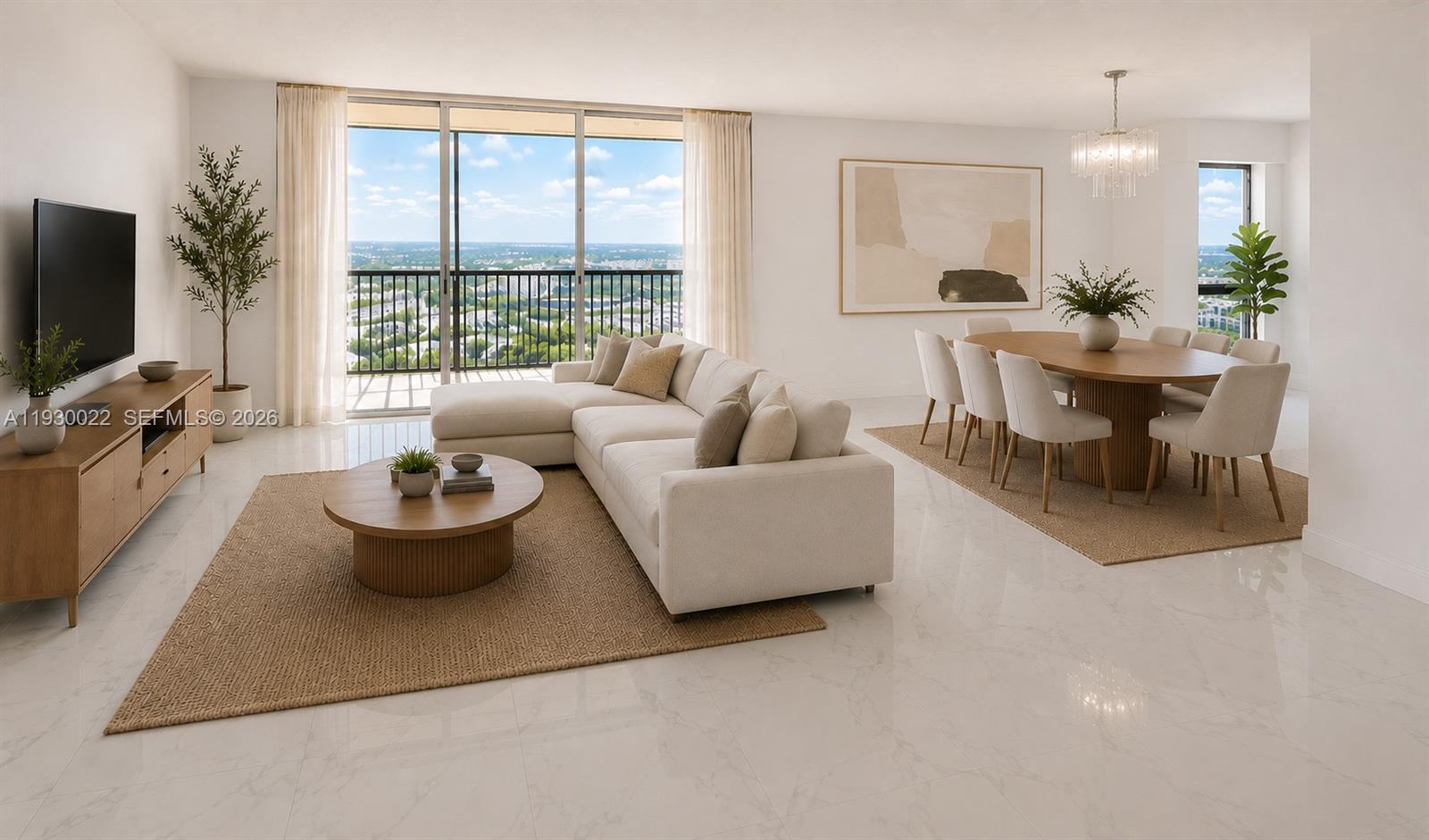 Newly renovated 26th-floor 1BD/1.5BA with stunning sunset and Turnberry Golf Course views. Floor-to-ceiling windows fill the residence with natural light. Features stainless steel appliances, white quartz countertops and backsplash, and elegant 32x32 porcelain flooring. Coronado is being modernized with new elevators, lobby, and hallways and has passed the 40-year certification. Full-service amenities include fitness center, sauna, heated pool, jacuzzi, and 24-hour security. Maintenance includes hot/cold water, internet, and cable. Investor opportunity—unit rented at $2,200/month.