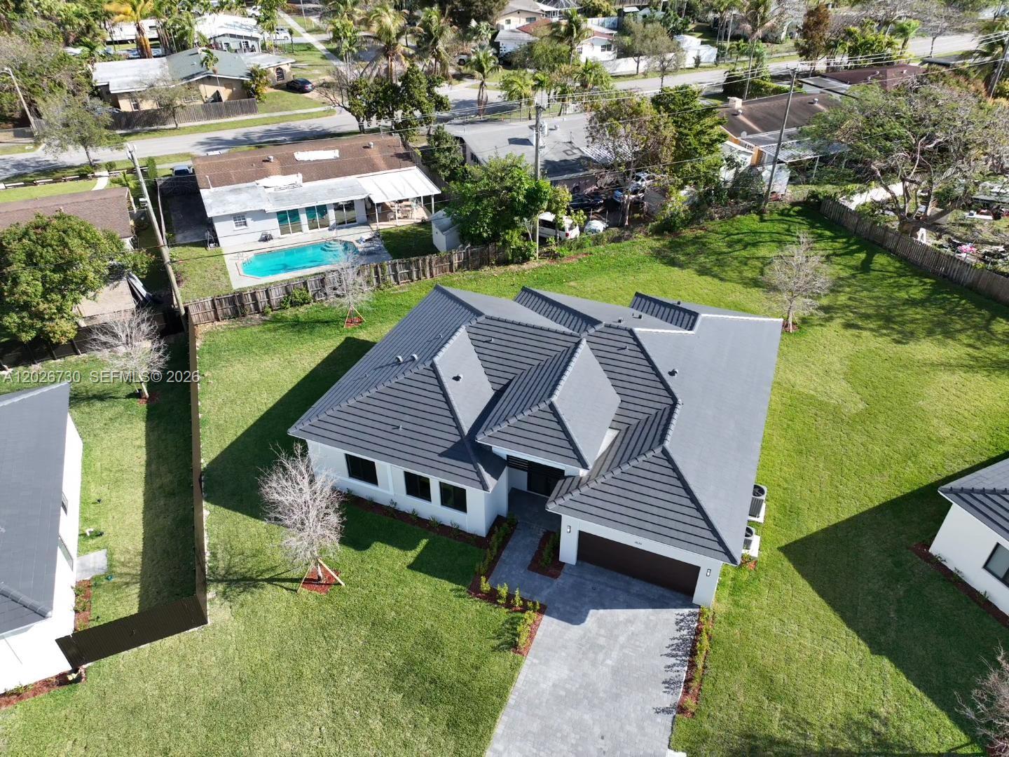New construction in Cutler Bay Florida with no association or CDD, Ready to close.
4 bedrooms, 4 bathrooms with 2 car garage. All tiled throughout. nice kitchen and bathrooms, covered terrace, big patio with space for a boat and pool. Easy to show.