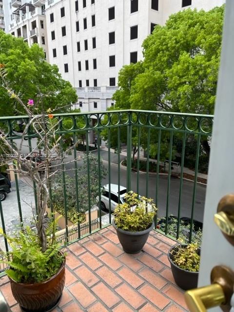 This beautiful corner unit is a 2/2 with 2 balconies. It has the 2 best parking spaces in the building! Will be ready to move in June 15. This is very close to Miracle Mile & all the shops & restaurants. A great location for anyone that loves to walk and explore Beautiful Coral Gables. Text listing agent for showing instructions