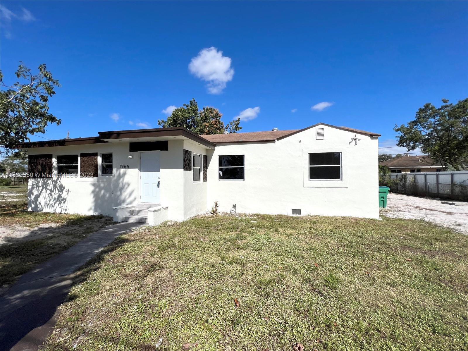 Beautifully renovated single family home. Features 4 large bedrooms and 2 gorgeous bathrooms. Split floor plan, newly renovated kitchen with quartz countertops, brand new A/C, New/ Updated Plumbing and so much more. Home sits on a large lot with plenty of space for a swimming pool and more. SECURITY SYSTEM WITH CAMERAS SOLD SEPARATELY!  Do not miss this golden opportunity!