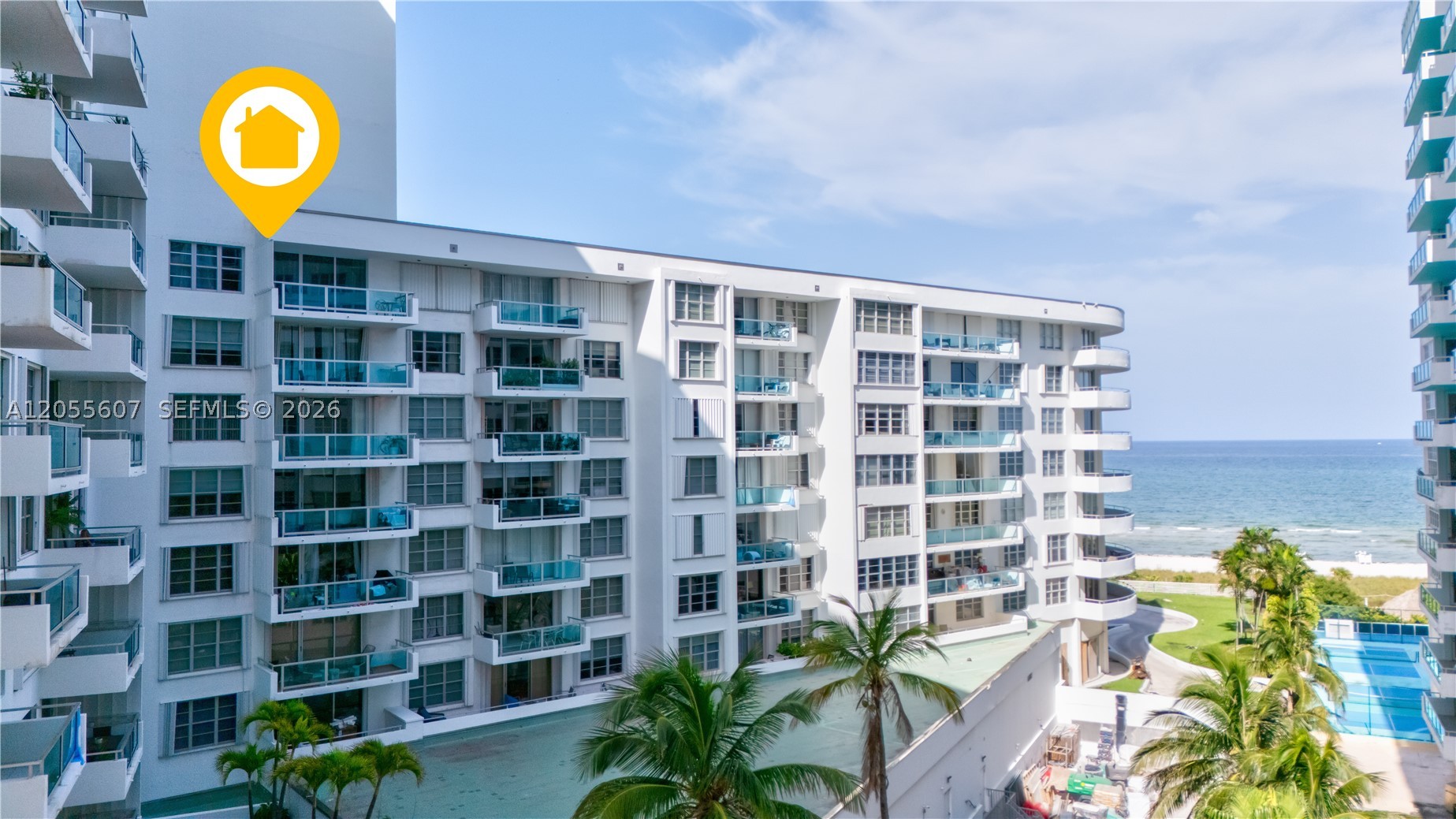 Experience coastal living in this beautifully upgraded, turn-key 1-bedroom, 1.5-bath residence at the desirable Seacoast Condo on Miami Beach's prestigious Millionaire's Row. Enjoy partial ocean and Intracoastal views from this bright and inviting unit, featuring new impact-resistant windows and sliding doors, an updated kitchen and bathrooms, a spacious walk-in closet, and elegant porcelain tile flooring throughout. Seacoast offers an exceptional resort-style lifestyle with a fully equipped fitness center, convenience store, hair salon, poolside tiki bar, beach service with lounge chairs and umbrellas, and direct access to the Miami Beach Boardwalk. The expansive pool is currently undergoing renovation, adding even more value to this sought-after community. Whether you're looking for a primary residence, a vacation retreat, or an income-producing investment, this property offers an outstanding opportunity to own in one of Miami Beach's most desirable oceanfront locations.