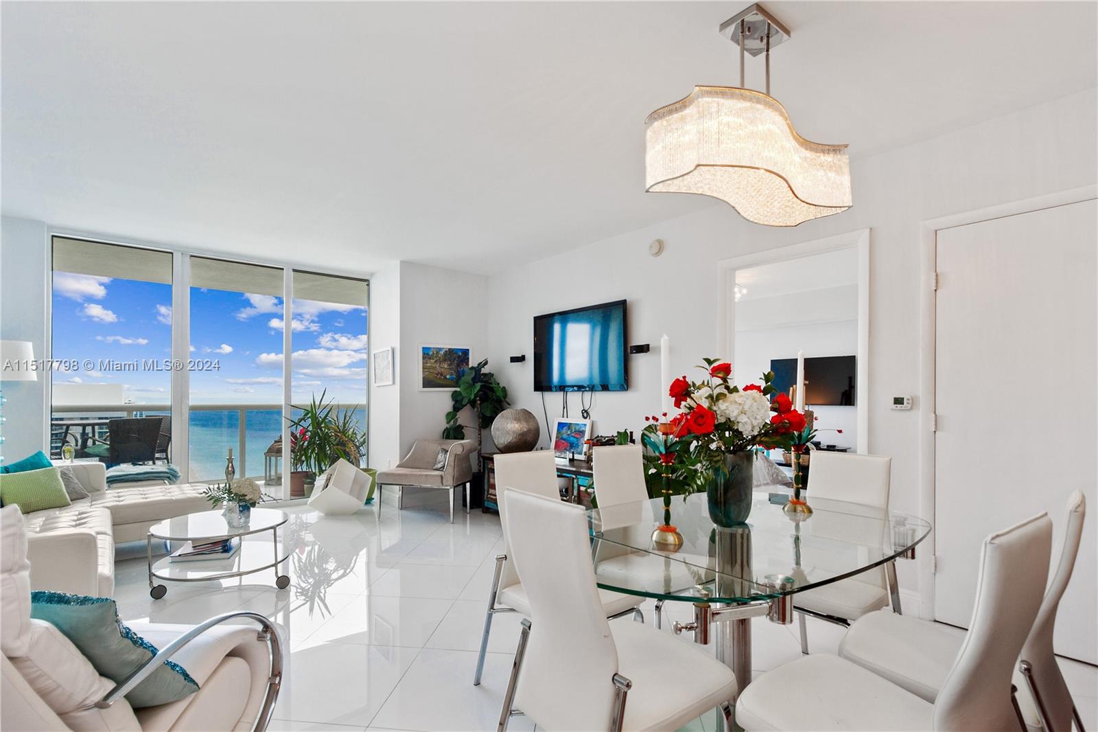 Experience breathtaking ocean views from this two-bedroom lower penthouse with 1,337 sq. ft. Enjoy a queen bed in the master and twin beds in the second bedroom. This five-star complex, directly on the ocean, features porcelain floors, a balcony, and top-notch amenities, including a 40,000 sq. ft. spa, full bar with pool service, and 24-hour valet parking. Revel in luxury with 810 ft. of ocean frontage, a full-time concierge, and security. Live the coastal lifestyle in this sophisticated retreat.