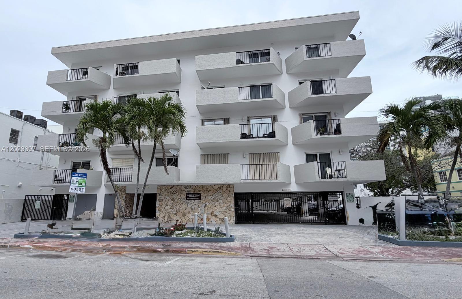 Experience the best of Miami Beach living in this bright and spacious corner 1 bedroom, 2 bathroom residence at Harding Villas Condo. Located just steps from the ocean, this light-filled home features impact windows and doors, porcelain tile throughout the unit, beautiful kitchen with quartz countertops and the rare advantage of two full remodeled bathrooms. Enjoy an unbeatable location within walking distance to the beach, oceanfront walking and jogging paths, restaurants, cafés, supermarkets, shopping, and public transportation. Nestled in a well-maintained boutique building, residents benefit from assigned covered parking, nearby public parking, laundry facilities, and a tranquil residential setting. With immediate rental eligibility, this property is ideal as a primary residence, vacation retreat, or investment opportunity. Easy to show. Low HOA maintenance fee in the area.