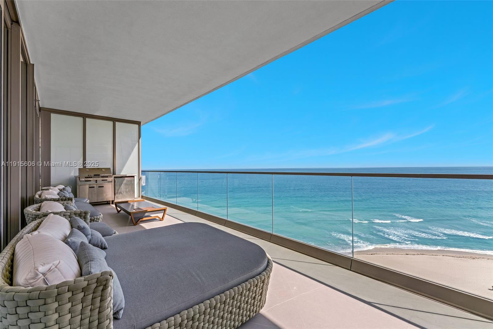 WOW!! FULLY DECORATED WITH EXQUISITE DESIGN & LUXURY EVERYWHERE!! THIS FULLY FURNISHED OCEAN VIEW RESIDENCE HAS IT ALL!  4 BEDOOMS PLUS A DEN WITH 5.5 BATHS WITH       2 LARGE BALCONIES FACING THE OCEAN AND THE INTRACOASTAL! THIS IMMACULATE FLOW THROUGH RESIDENCE TOTALS 4,062 GSF INCLUDING THE BALCONIES!  ITS THE PERFECT HOME! DESIGNER ITALIAN KITCHEN CABINETRY, SUB ZERO REFRIGERATOR, FINISHED CLOSETS, CUSTOM MILLWORK AND MORE!!.  ENJOY ALL RESORT STYLE AMENITIES -PRIVATE RESTAURANT, BARS, COFFEE LOUNGE, WELLNESS CENTER, SPA, SALON, MOVIE THEATER & MORE!!! WILL NOT LAST!! SEE VIDEO TOUR LINK!