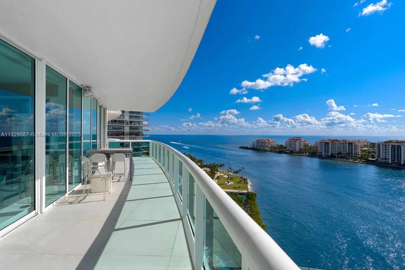 Welcome to the luxurious Murano Portofino nestled in heart of South of Fifth! This 02-line residence has over 2,600 SF of generous open living and entertaining spaces with sliding doorway access to spacious balconies to watch the sunrises and sunsets. Cozy eat-in kitchen with stainless steel appliances, separate formal dining area comfortably sits a family of 8. Master bedroom with large walk-in closet and lavish bathroom. 2 additional bedrooms with en-suite baths, private elevator entry and valet parking space. Every feature, service, and resort style amenities are all here at Murano Portofino. Come live in one of the most sought-after neighborhoods of Miami Beach.
