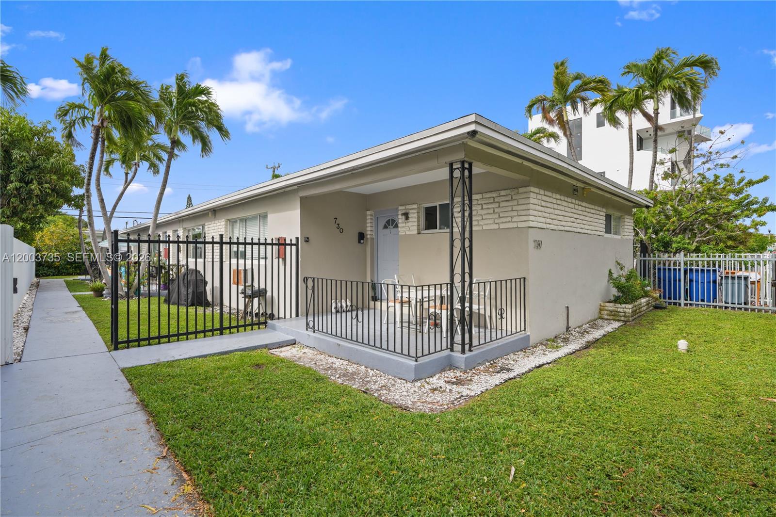 Great opportunity at 730 84th St, Miami Beach 33141 — four-plex featuring a 2/2 + three 1/1 units. Two units currently vacant, perfect timing to reposition and increase rents. Separate electric meters, newer roof, and updated a few years ago. Located in a rapidly growing area with lots of new development, just minutes from the beach. Strong upside potential!
Easy to show