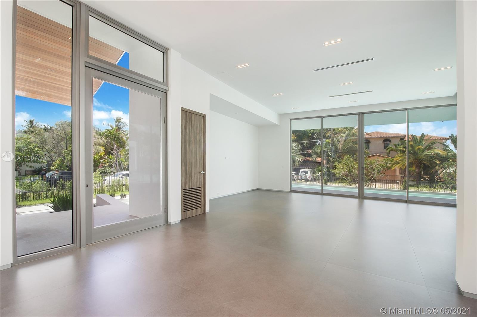 Newly built modern design on Prestigious Hibiscus Island.
Spacious 1st floor features an open floor plan with chef & prep kitchens, formal & informal dining rooms, family room, formal living area, maid's corner, etc... The second floor features two master suites and three additional en suite bedrooms.
Separate pool house/guest bedroom.
House is tenant occupied. Do NOT disturb tenants. For all details, contact the co-listing agent.