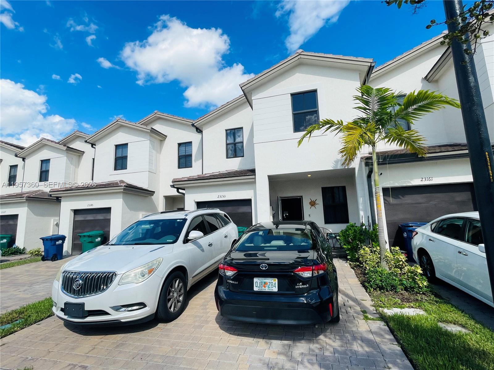 $30K+ IN UPGRADES! New Modern Townhouse in Kendall Area. Stunning new construction featuring 3 bedrooms (2 and a half). Two floors over 1,695 sq ft under air (1,936+ total sq ft of construction). This home was built in 2023 entirely of concrete and designed for durability, efficiency, and style. The open layout oversized impact windows, a glorious family room and high-end modern finishes throughout. Enjoy a spacious chef’s kitchen featuring elegant quartz counter, extra large Master suit with super wide walking custom made closet, and a fully insulated. Double sink in the master bath.
Parking: 1 car garage, 3 parking spaces in the front and plenty spaces in the back. You can enjoy the luxury of the Large Municipal Park in the back of the property with no neighbors of future construction.