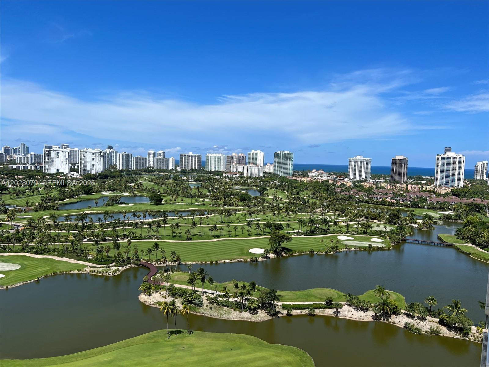 Spacious and ready to move in 2/2 corner unit at Turnberry on the Green, across the street from Aventura Mall. Kitchen with quartz countertops. Stunning views of the golf course, city and sea, you can enjoy the beautiful sunrises every day. Building has many amenities like resort style pool, fitness center and spa, kiddie pool and play area, and more. Walking distance from the shopping center, Aventura Mall, restaurants, banks and houses of worship and 5 minutes from the beach. Fully furnished.
