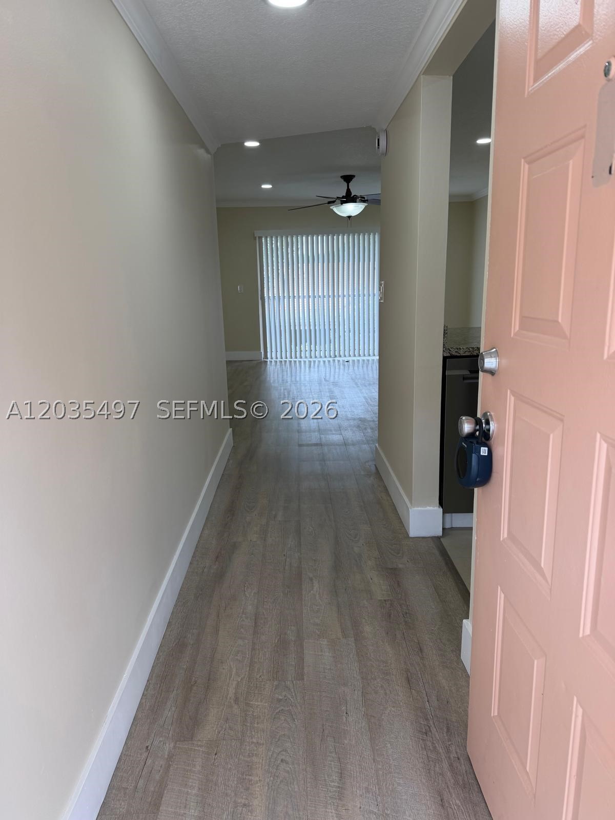 Outstanding 3/2 corner unit in the quiet & centrally located community of Forest Park South. Updated kitchen with granite countertop and stainless-steel appliances. Recessed ceiling lights. New floors. Spacious master bedroom boasting a walk-in closet with built-in cabinetry. Accordion shutters for hurricane protection. Many guest parking spaces, balcony with storage closet, and so much more. Do not wait. Make your appointment today!
