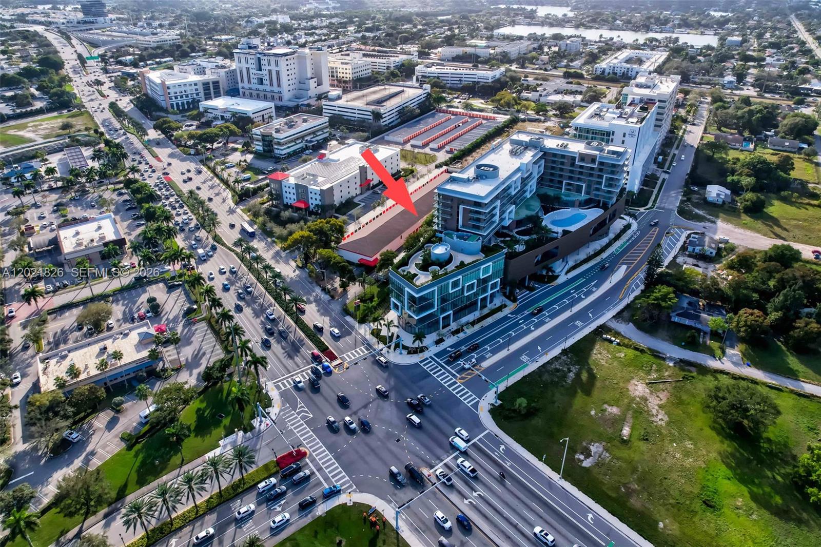 Prime location in Aventura! Brand new professional office condo (Unit 210) at the prestigious 1212 Aventura building. This move-in ready, open-space unit features beautiful modern ceramic floors and soaring high ceilings with floor-to-ceiling glass windows allowing tons of natural light. Conveniently located right on Biscayne Blvd, steps from Aventura Hospital, Aventura Mall, Gulfstream Park, and major highways. Perfect for medical or professional use. Easy to show!
