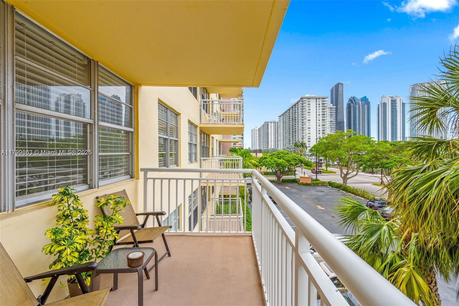 Welcome to the heart of Sunny Isles Beach! This beautifully maintained 2-bed 2-bath convertible unit is in a highly desirable full-service building just steps from the beach, top-rated schools, shopping, and diverse, cultured dining. Enjoy an oversized private balcony perfect for relaxing or entertaining. Spacious interior features an ample closet space, a smart split-bedroom layout for privacy. The renovated building offers resort-style amenities including a sparkling pool, gym, ping pong, billiards, meeting rooms, and 24-hour security. The unit includes covered parking #154 and a private storage room. Coastal living at its finest in Sunny Isles!