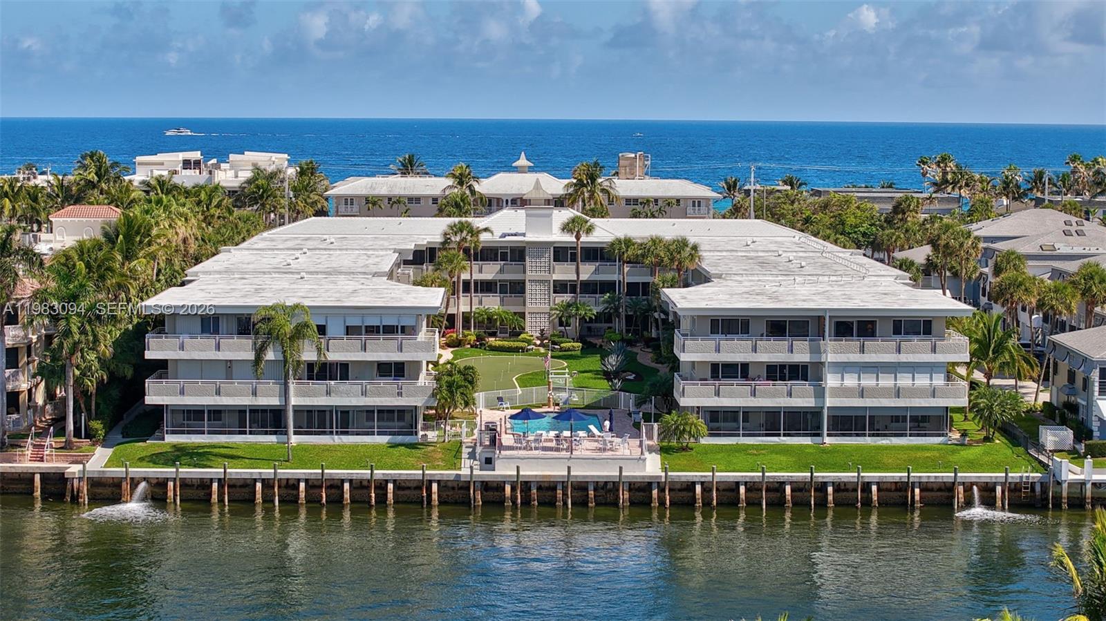 Welcome to the Hillsboro Imperial Condo at 1198 Hillsboro Mile located directly on the Intracoastal in a peaceful resort-style setting and you can enjoy private deeded beach access and oceanfront pool across the street at the sister building 1199 Hillsboro Mile. Watch the boats go by from your large balcony overlooking the water, putting green and pool. This unit is a 2 bed 2 bath w/renovated bathrooms, updated white kitchen, lots of natural light. **all Impact windows and doors** Laundry and storage on same floor. Enjoy Hillsboro Beach w/the pier, restaurants, shopping and the sun. Unit available furnished or unfurnished. 1 assigned parking space. Can lease after owning 3 years. 50 year certification has passed. SIRS, structural, electrical work is done and reports available. New Roof, new seawall cap, PVC plumbing, new paint. No pets. All ages welcome. Great for full time or part time residence.  Conventional Financing available, HOA has over 20% reserves. Cable included.