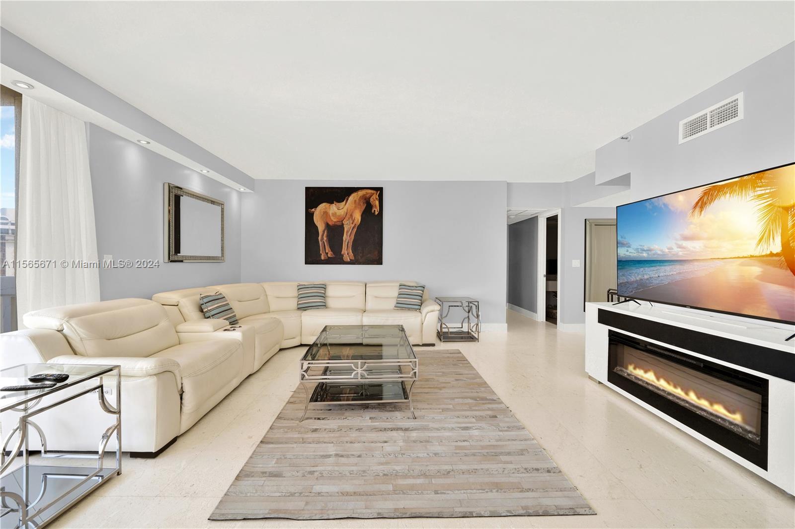 Immerse yourself in luxury on the 22nd floor, where ocean and western vies create and unparalleled backdrop. This 2 bed 2 bath unit offers a seamless blend of elegance and comfort with a gourmet kitchen, expansive terrace and a stunning master suite with a massive master closet. Don't miss out, schedule a tour today! Furniture is also for sale if buyer is interested.