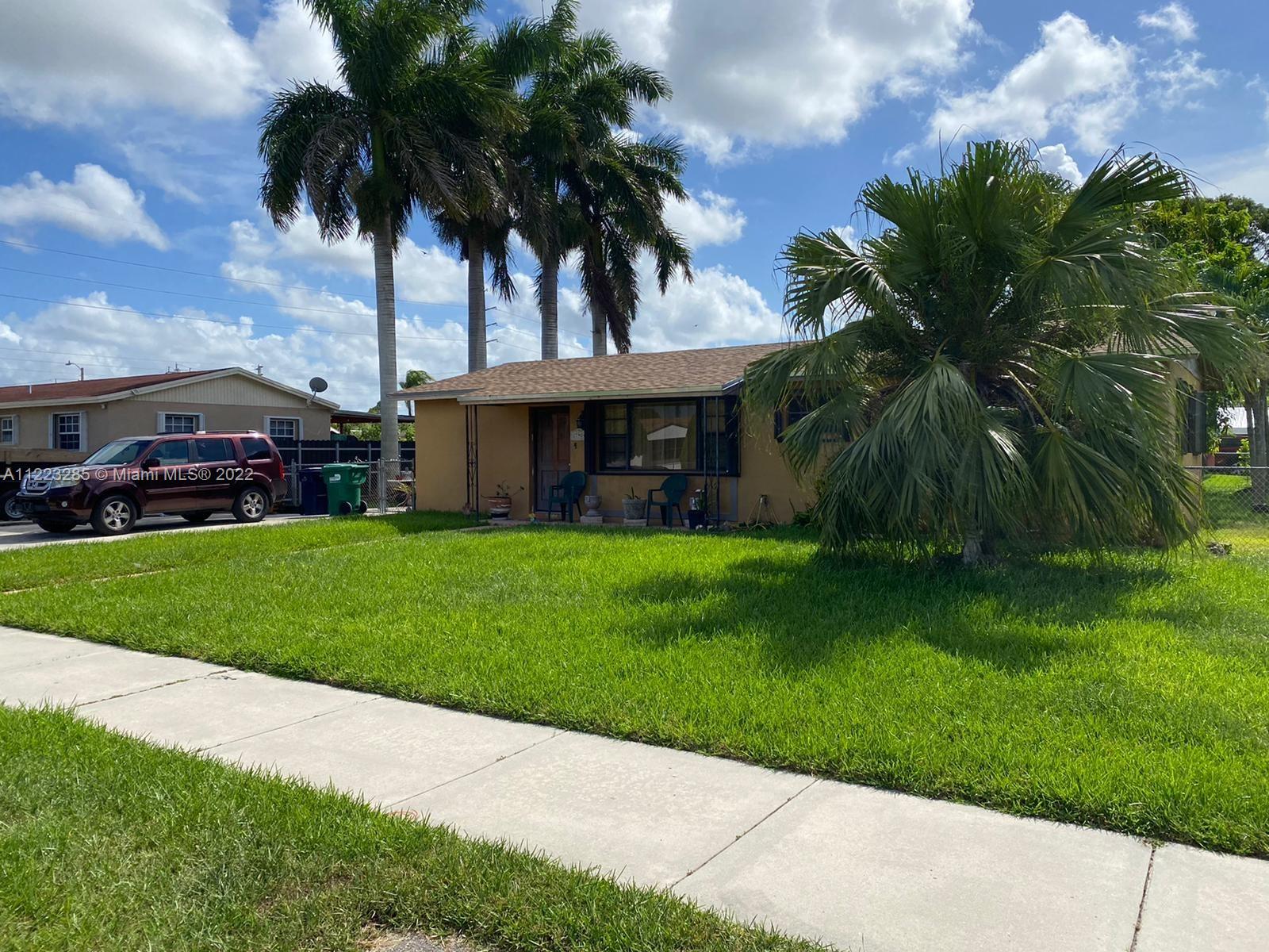 Great investment opportunity in the heart of Homestead. Less then 5 minutes from the new Amazon distribution center. Home has shutters, new central air conditioning, and a brand new solar panel system ENPHASE. The home consist of 4 bedrooms 2 bathroom on a lot of 7,500 sq ft. Minor repairs are needed, SOLD AS IS.  All inspections are for informative purposes only, no concessions will be given. Please see broker remarks for showing instructions. PLEASE DON'T DISTURB OWNERS UNDER ANY CIRCUMSTANCES