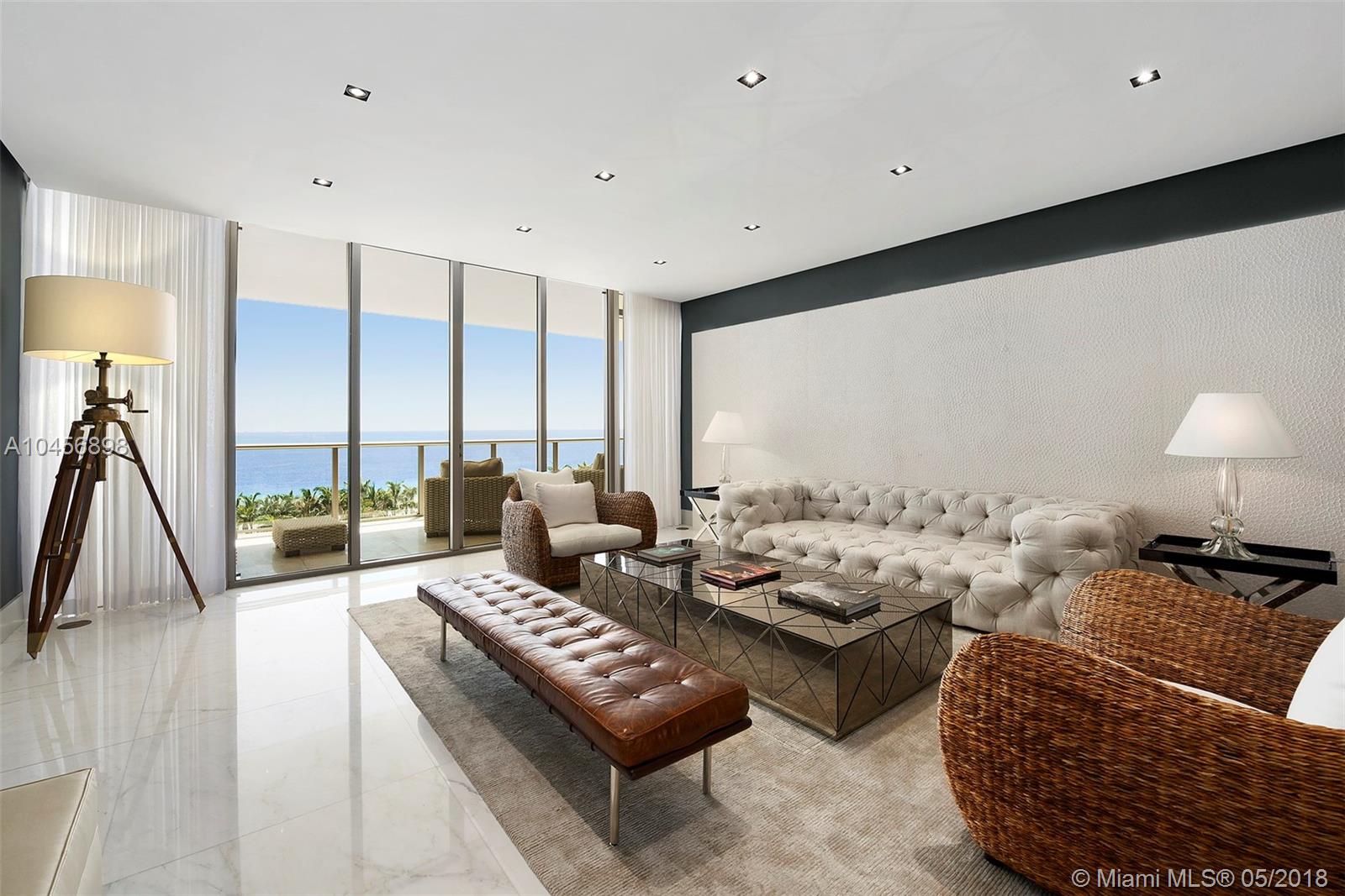 A truly rare combination unit, Residence 703/05 is the epitome of sophisticated ocean-front living in the incomparable St. Regis Bal Harbour Resort. Located in the highly desirable South Tower, fine craftsmanship and extraordinary finishes create a paradise in one of Miami's most coveted properties. This 5,000 sq foot, flow-through unit showcases endless ocean views & gorgeous sunsets while featuring true Miami indoor/ outdoor living on 1,400+ sq feet of deep balconies. All four bedrooms in this contemporary designed masterpiece offer exquisite white oak floors, clean lines & custom furniture. Offered fully furnished and impeccably finished, this turn key unit will appeal to an array of discerning international buyers. Unlike any other property, the five star St. Regis is directly across