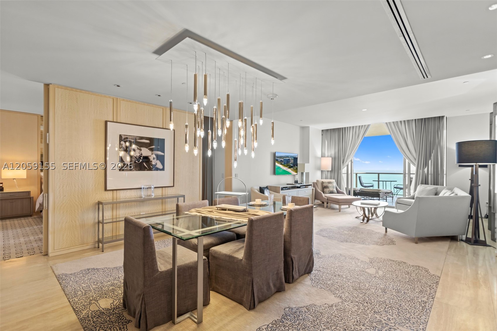 Welcome to an unparalleled living experience at the prestigious St. Regis Bal Harbour. This exquisite 1-bedroom plus den, 2 bathrooms residence offers breathtaking ocean views and comes fully furnished and decorated. The spacious den is enclosed with the sliding door and can be served as a media room or additional sleeping space. Both bathrooms are designed with modern elegance in mind, featuring premium fixtures, marble accents, and high end finishes. Enjoy all the 5 star resort amenities St Regis may offer. Gourmet restaurants, state of art Spa and fitness center, butler, concierge, four pools and beach services. Located directly across from the renowned Bal Harbour Shops. Excellent investor opportunity! Daily rental allowed. Not in the hotel program.