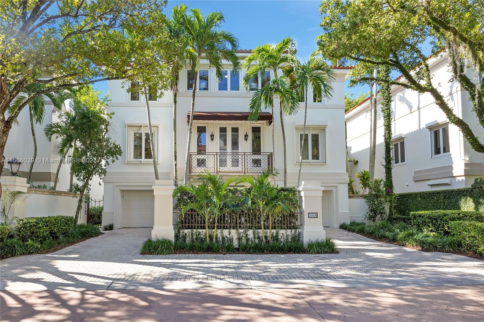 Live in one of Coconut Grove's most sought after community "Bayshore Villas", a private enclave of 25 residents. This 3-story villa has over 5,600 Sq.Ft. & has been beautifully renovated. Special features include brand new custom Mia Cucina kitchen w/ top tier appliances, Sub-Zero 36" refrigerator, Sub-Zero 36" freezer w/ Wolf kitchen appliances & gorgeous quartzite countertops. Prime grade French oak floors on lvl 2&3, & Crema Marfil marble floors on lvl 1. New floorplan, 4 brand new custom bedrooms + Recreational area w/marble & Porcelain floors. 2023 roof, large Kohler generator, elevator, 2-car garage w/ 2 Ev chargers, hurricane windows/electric shutters, spacious outdoor spaces to relax, bbq, or entertaining, comm. pool/spa, 2 tennis courts & dock.