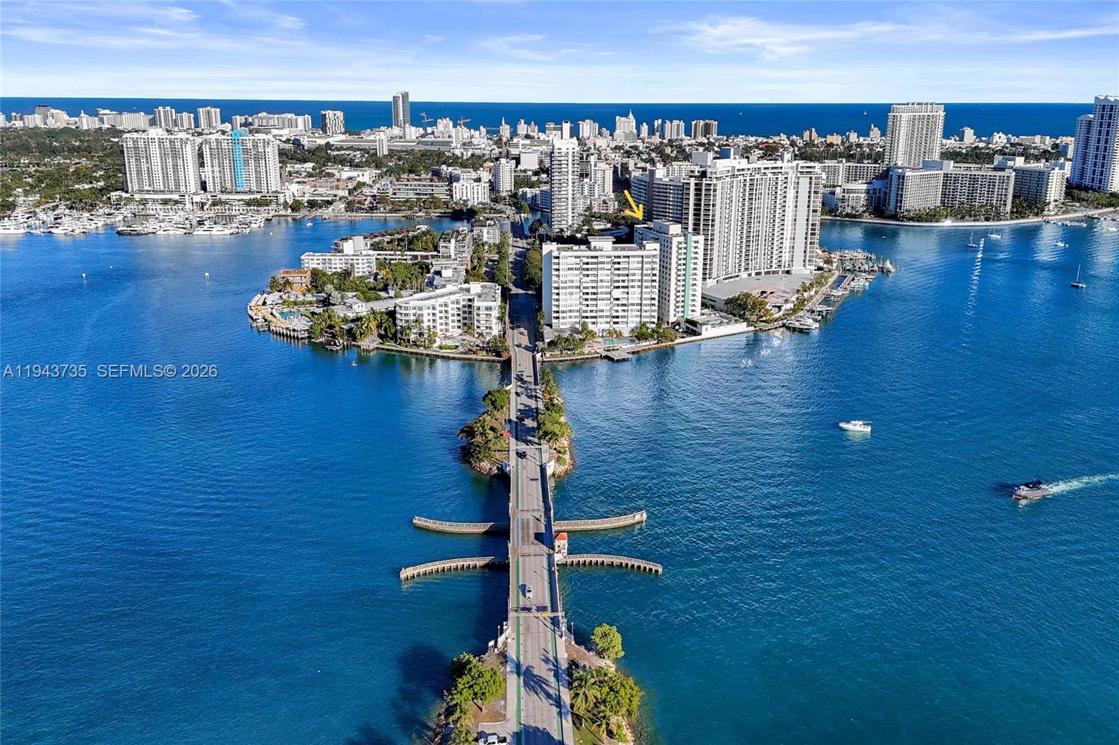 Wonderful large 1bed/1.5bath at Island Terrace on Belle Isle – a great place to call home! Sunny and spacious with impact windows, stainless appliances, plenty of closets, extra storage unit and a nice size balcony for dining al fresco. Views to the north of the bay, plus downtown skyline views from the balcony.  Fantastic South Beach location with a wonderful park in front of the building, the Standard Hotel and Spa across the street and a few blocks to all the shops and restaurants at Sunset Harbour and Lincoln Rd. Classis Morris Lapidus bldg offering 24 hour front desk service, a beautiful bay front pool with a separate lounging area, gym, kayak launch, bike storage, onsite management, assigned parking. Excellent opportunity! Chandelier and sconces excluded.